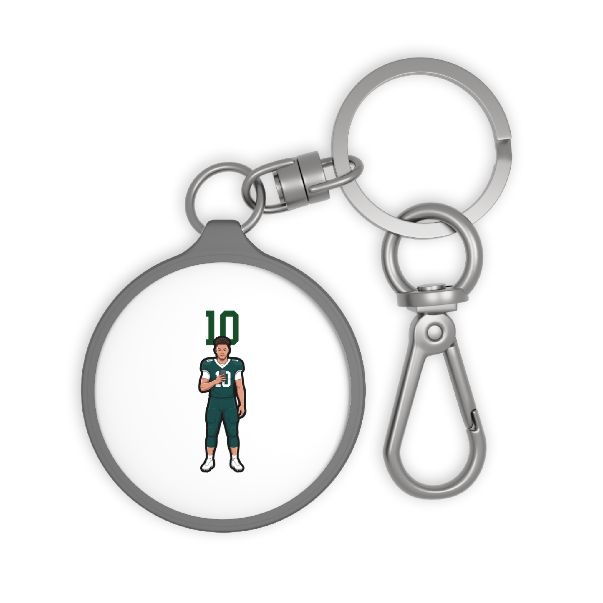 Keychain — character_number_top in Grey