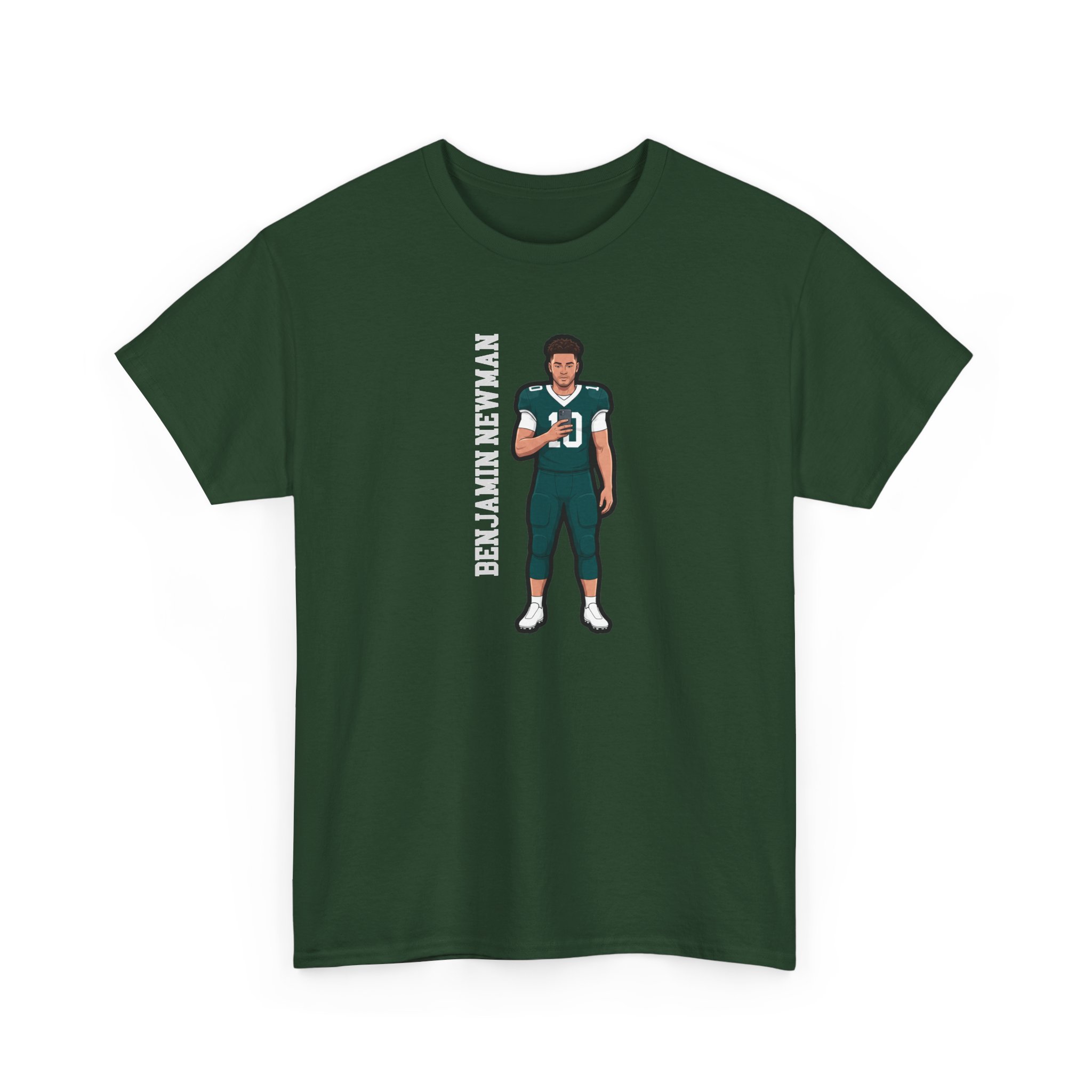 Tee — character_name_vertical in Green