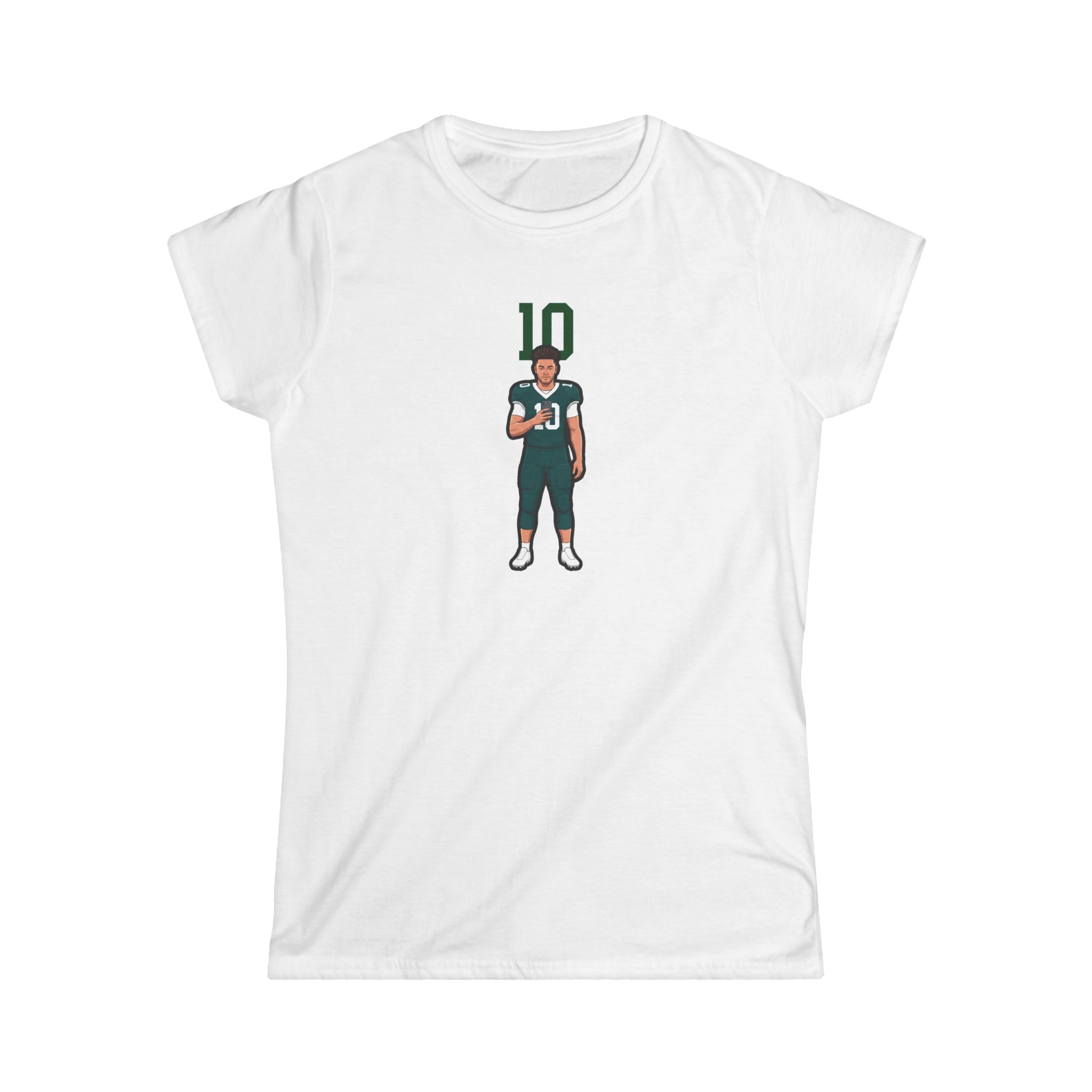 Women's Softstyle Tee — character_number_top in White
