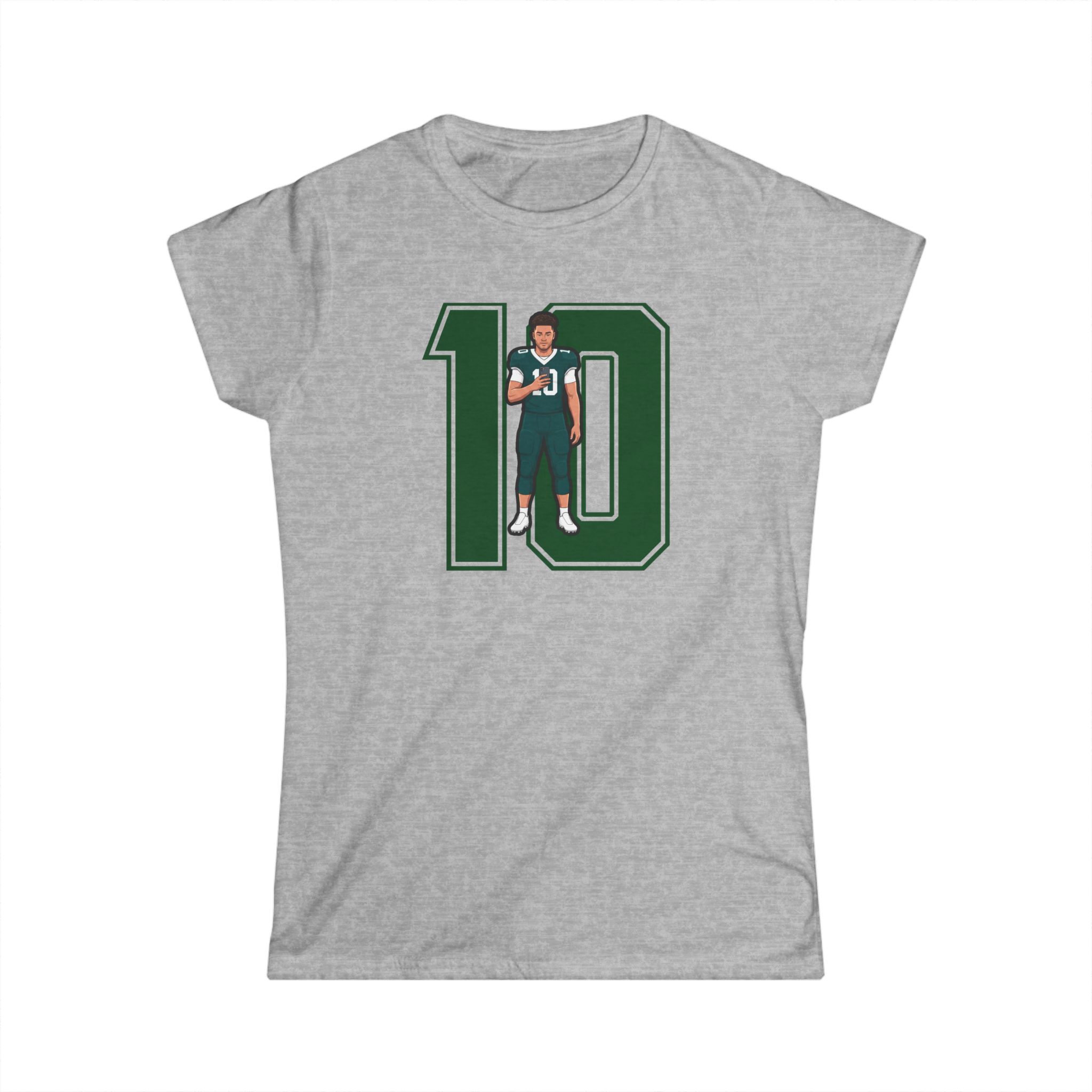 Women's Softstyle Tee — character_number in Grey