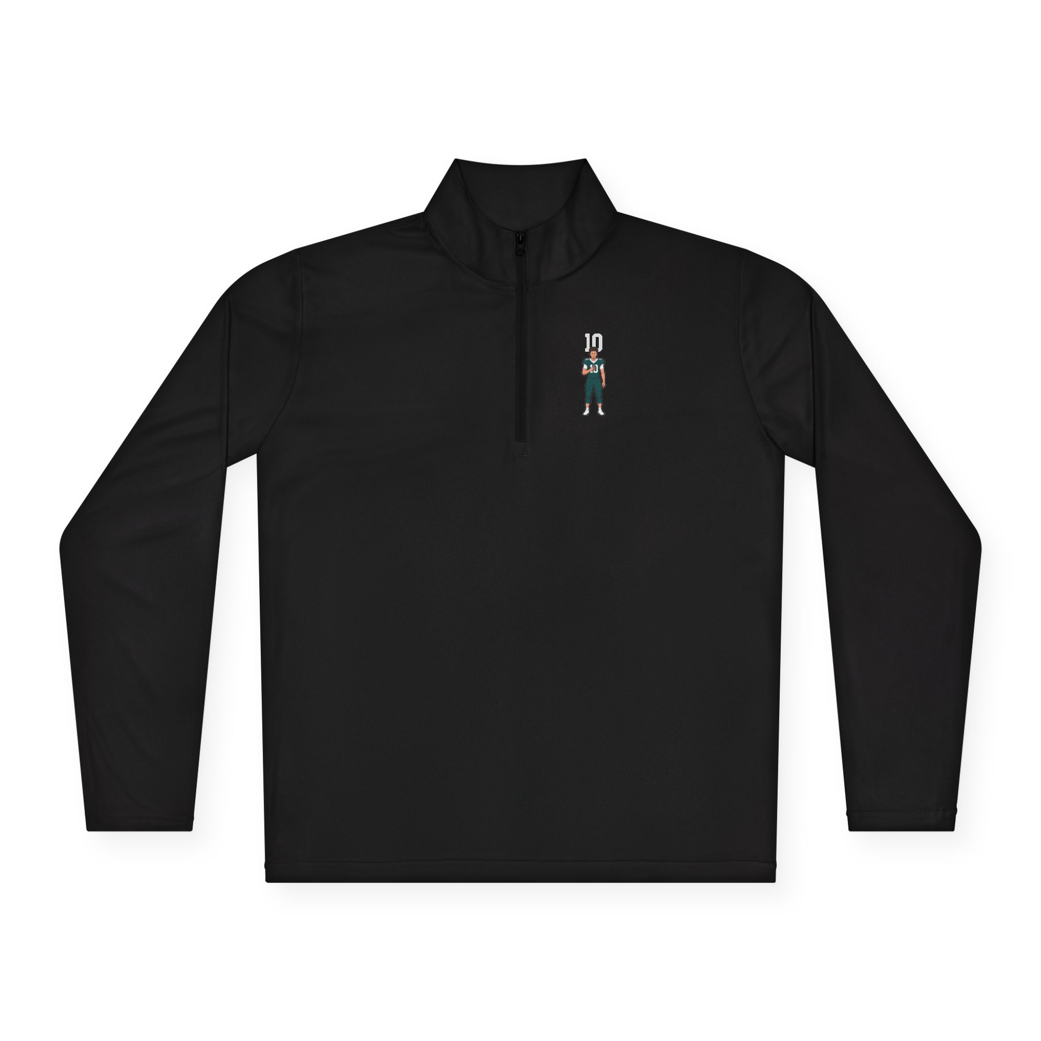 Q-Zip Pullover — character_number_top in Black
