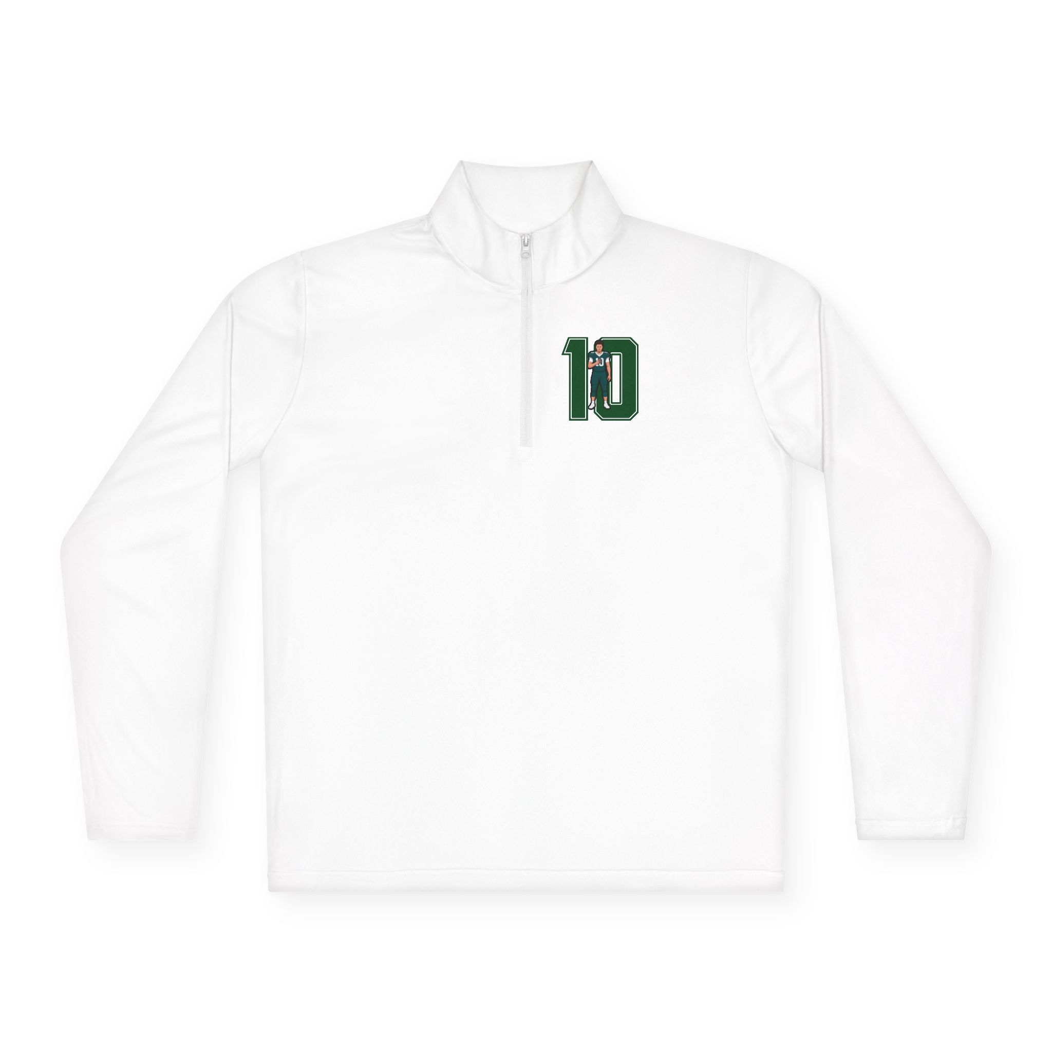 Q-Zip Pullover — character_number in White