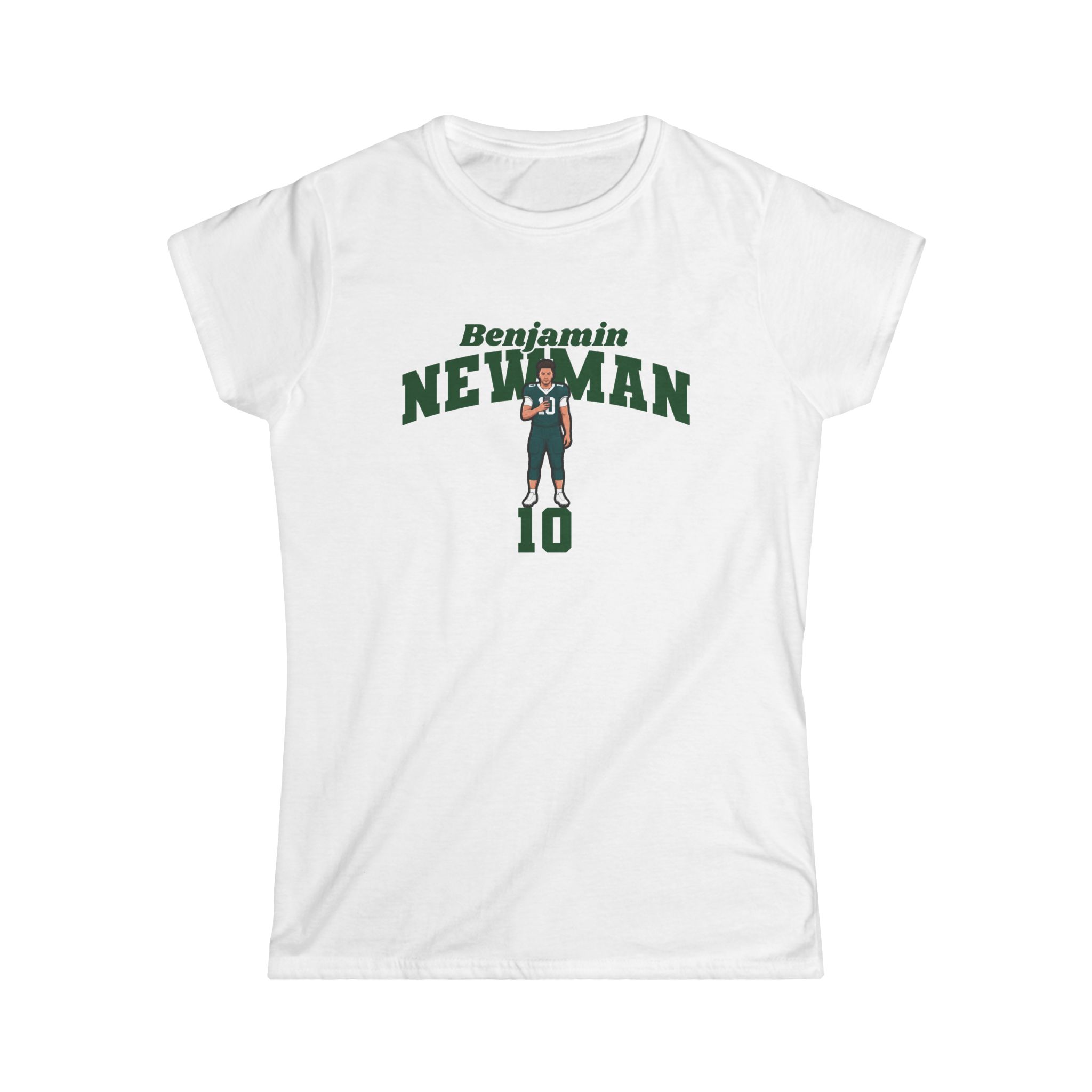 Women's Softstyle Tee — character_signature_arch in White