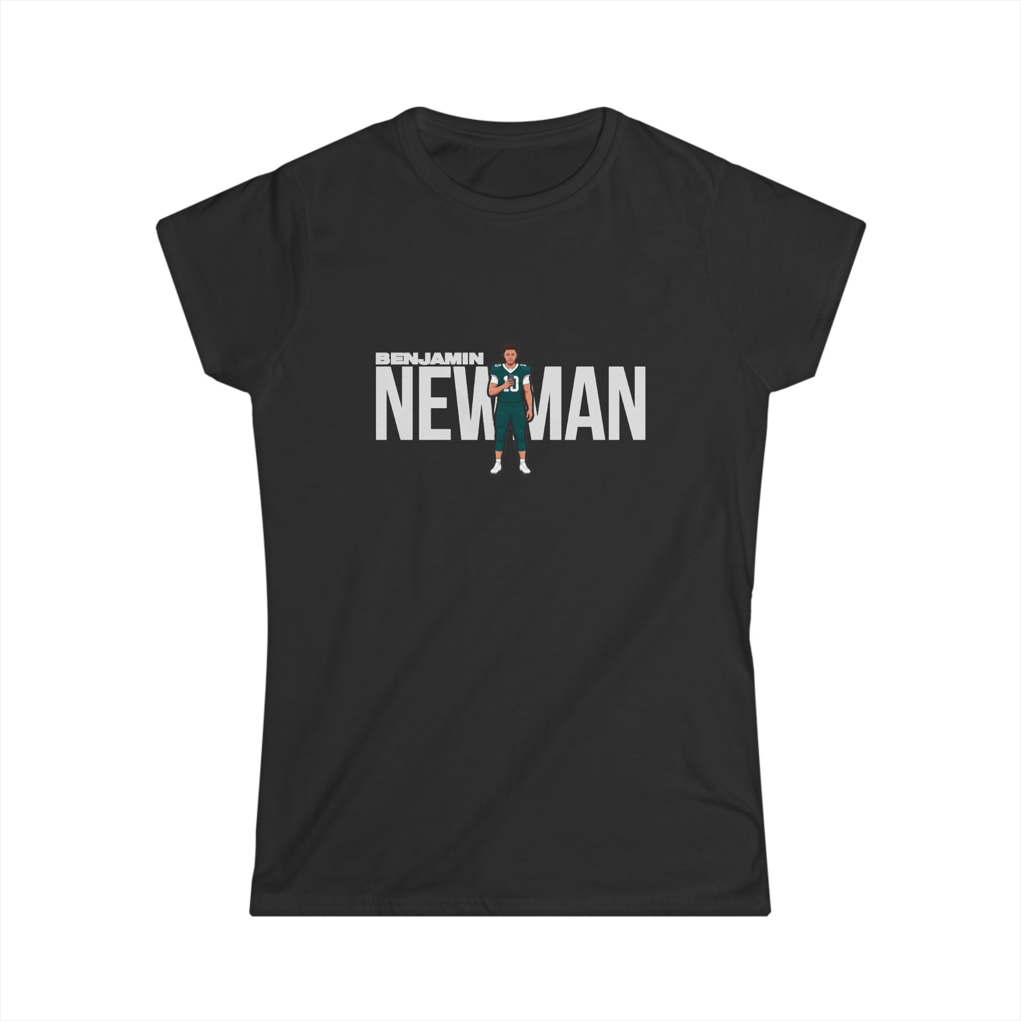 Women's Softstyle Tee — character_player_name in Black