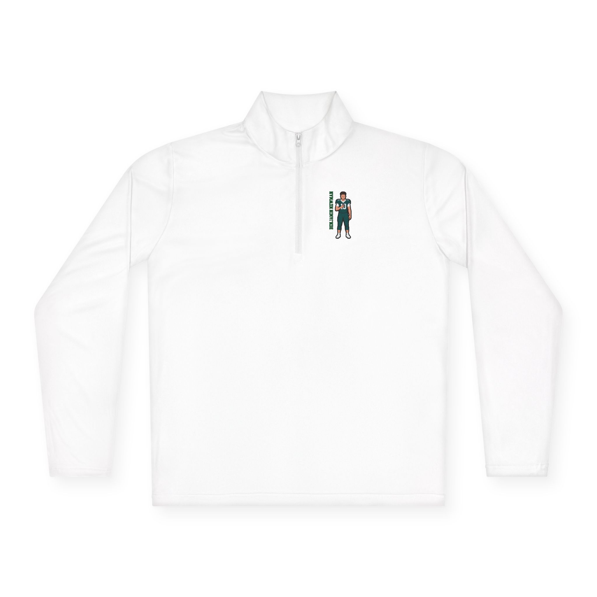 Q-Zip Pullover — character_name_vertical in White