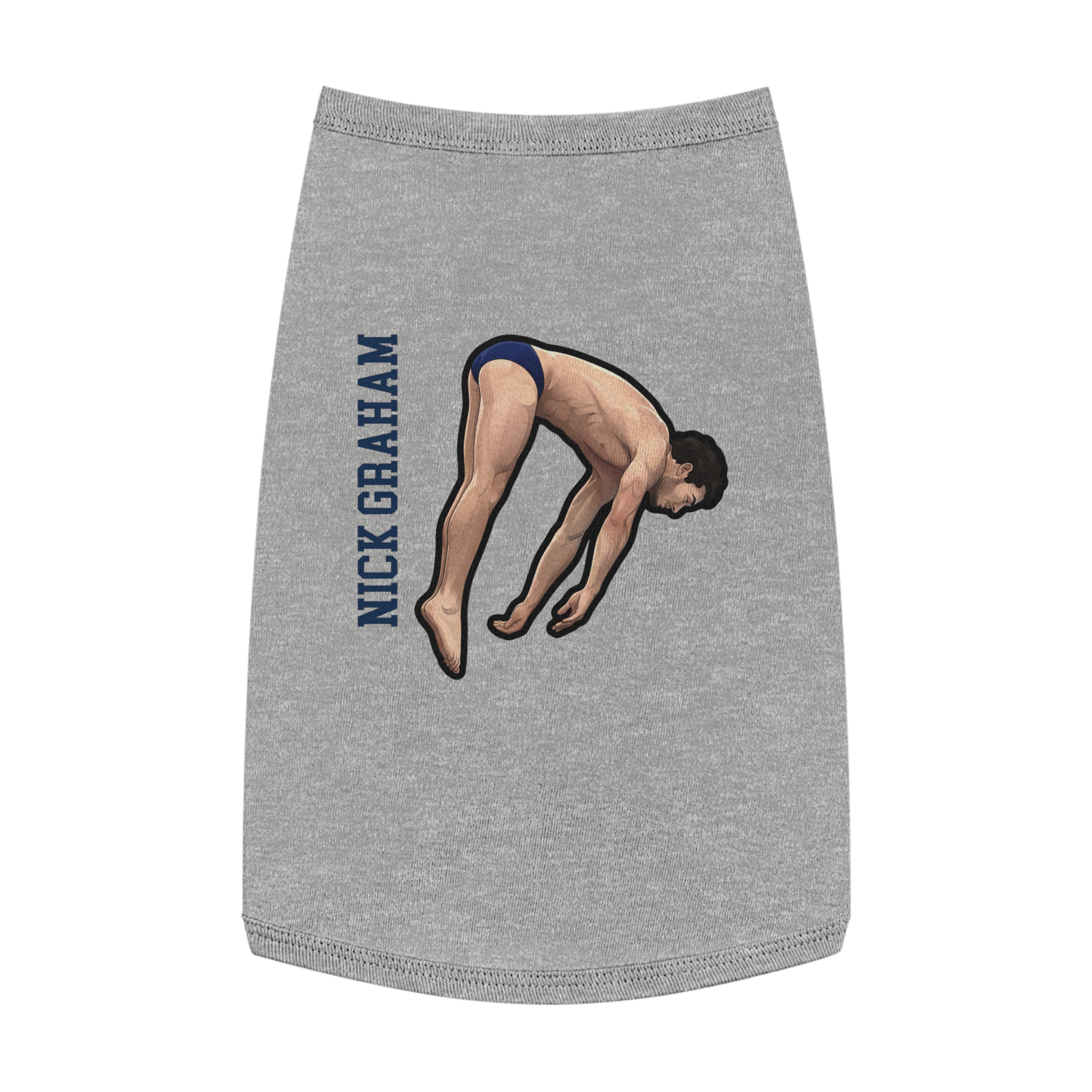Pet Tank Top — character_name_vertical in White