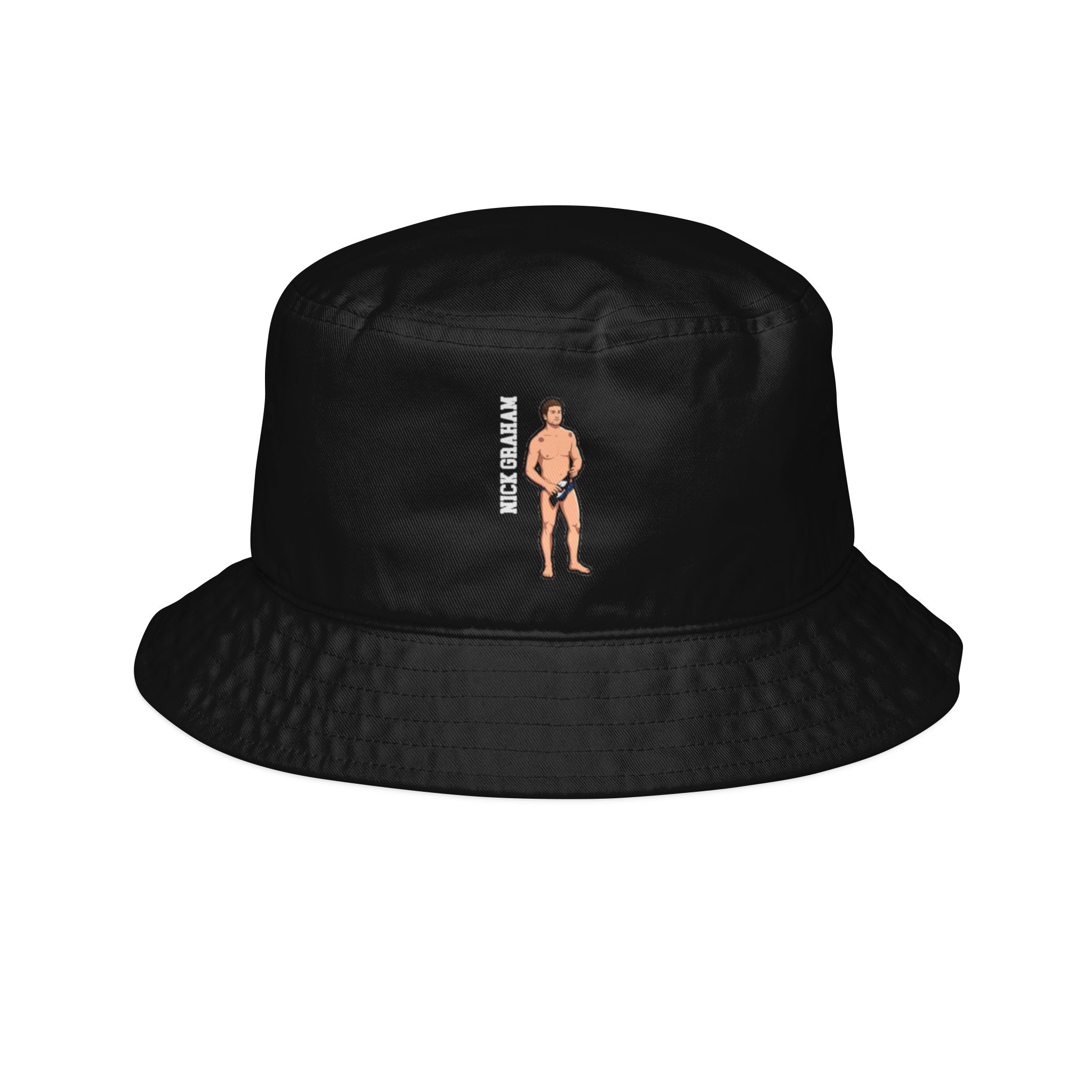 Bucket Hat — character_name_vertical in Black