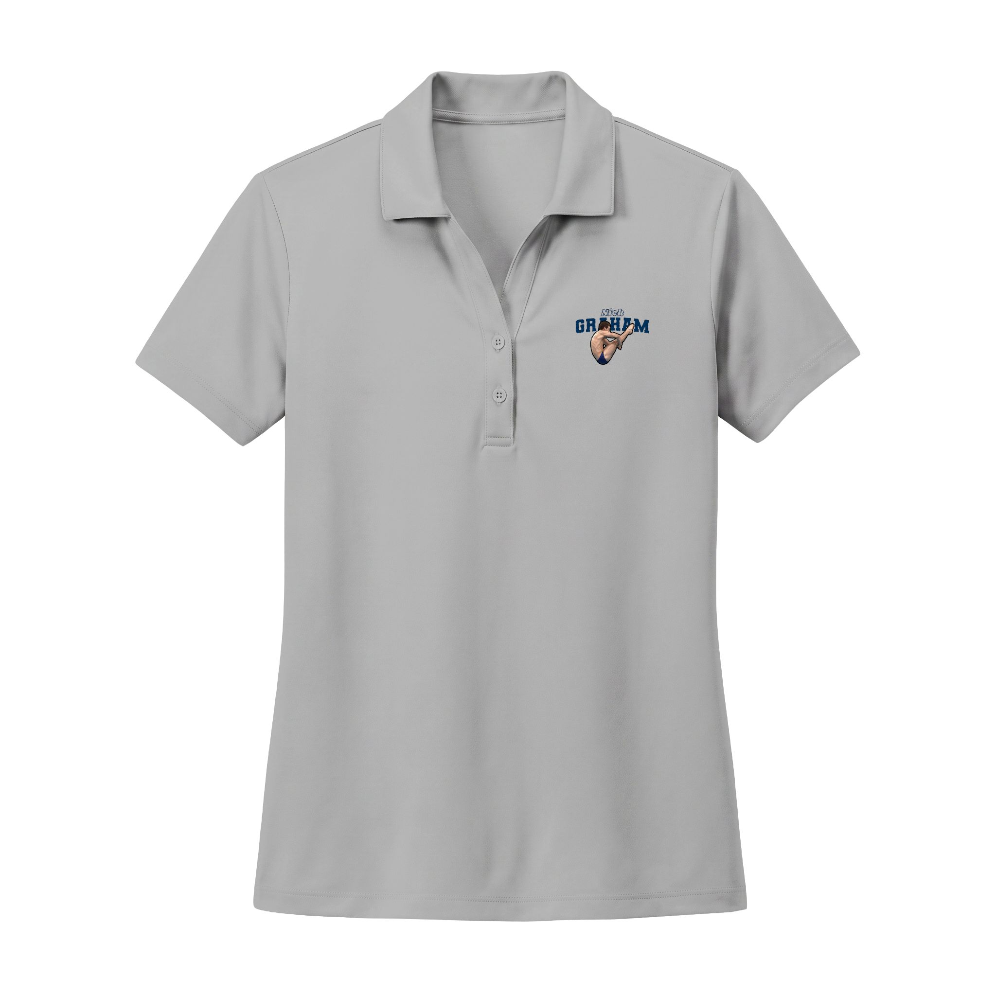Women's Polo — character_name_arch in Silver