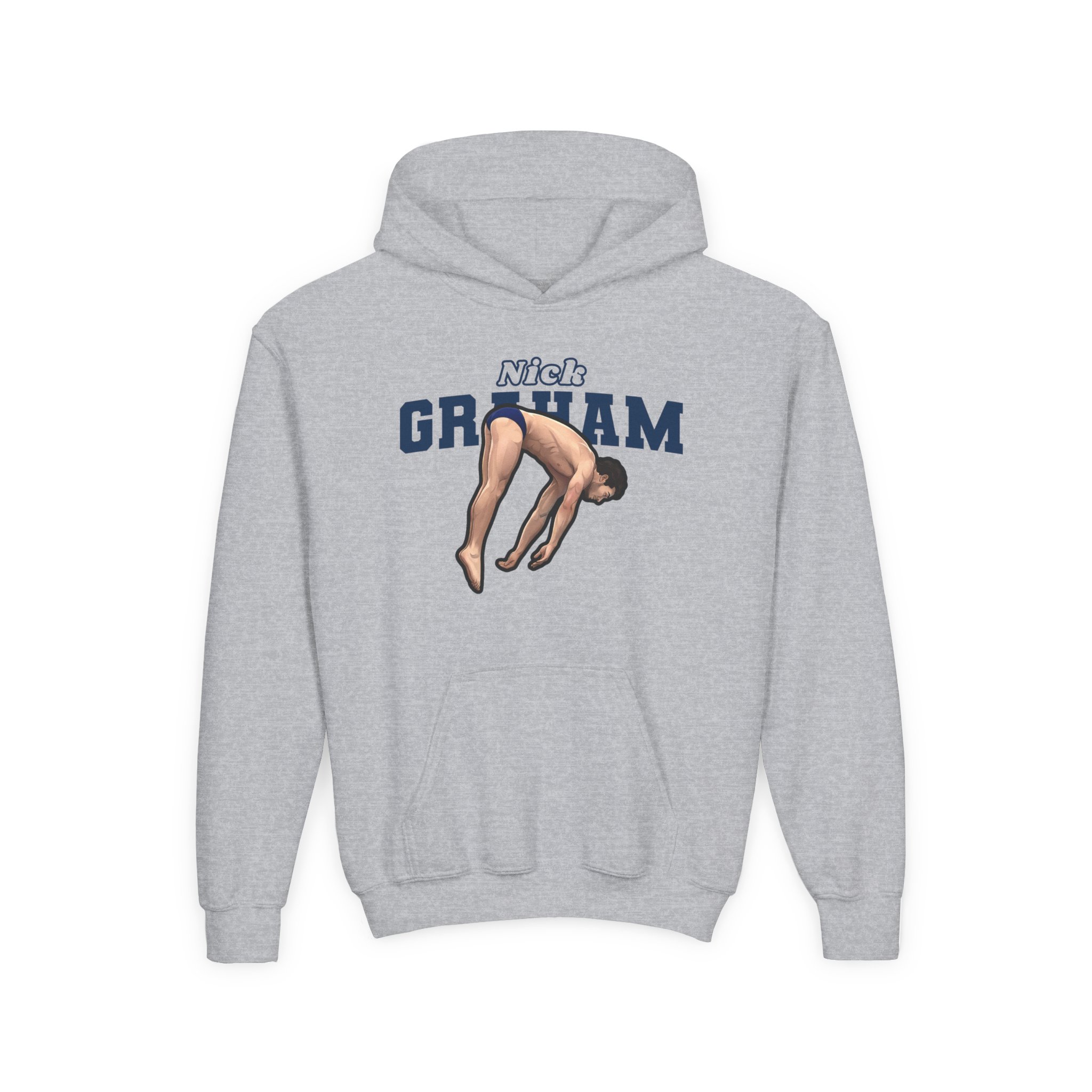 Youth Hoodie — character_name_arch in Grey