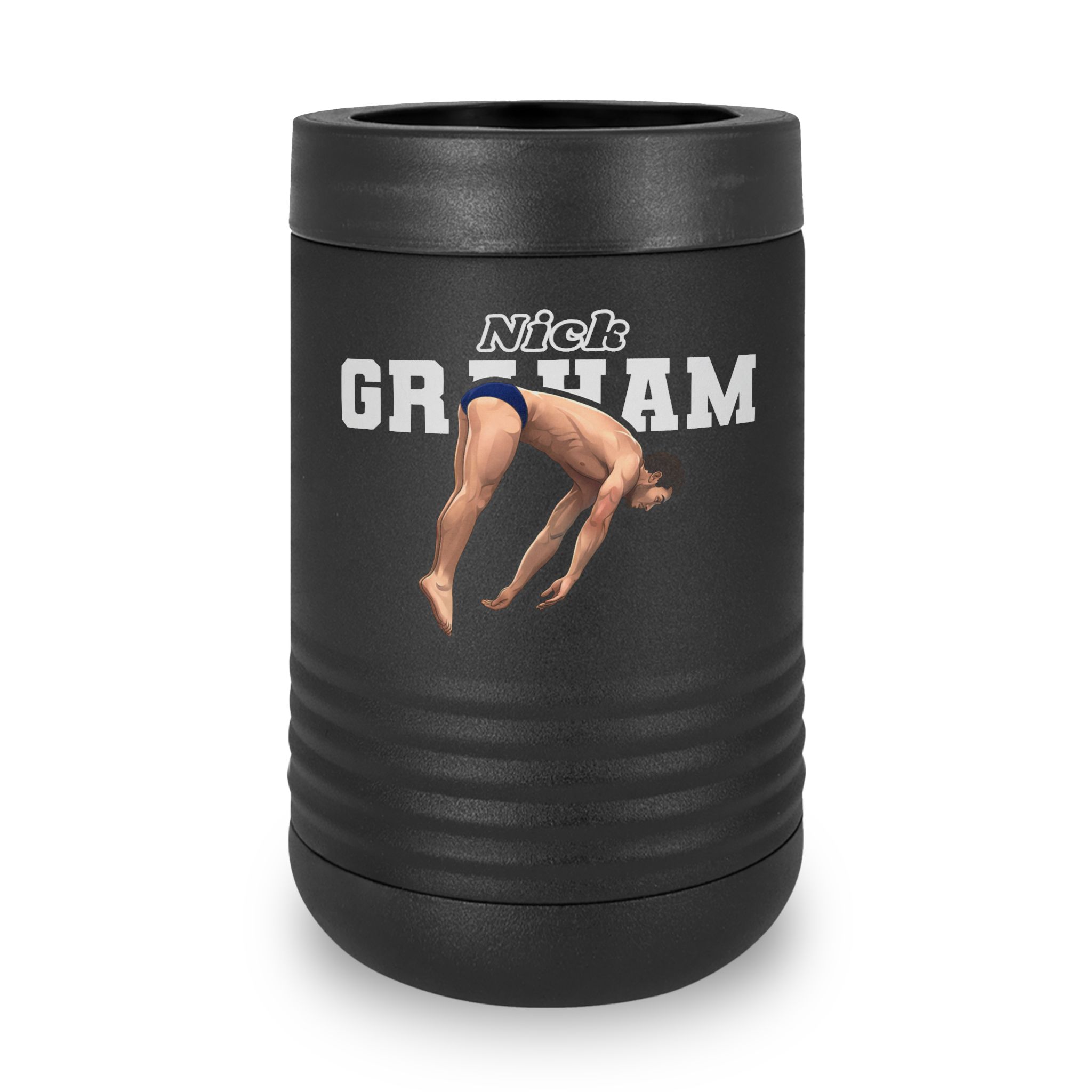 Stainless Can Cooler — character_name_arch in Black