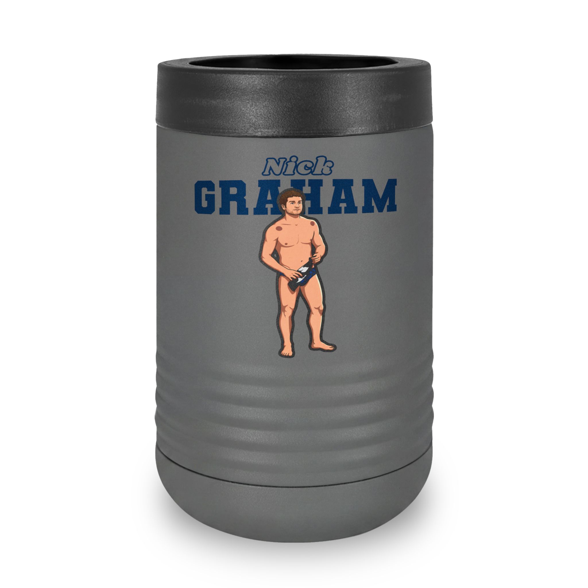 Stainless Can Cooler — character_name_arch in Grey