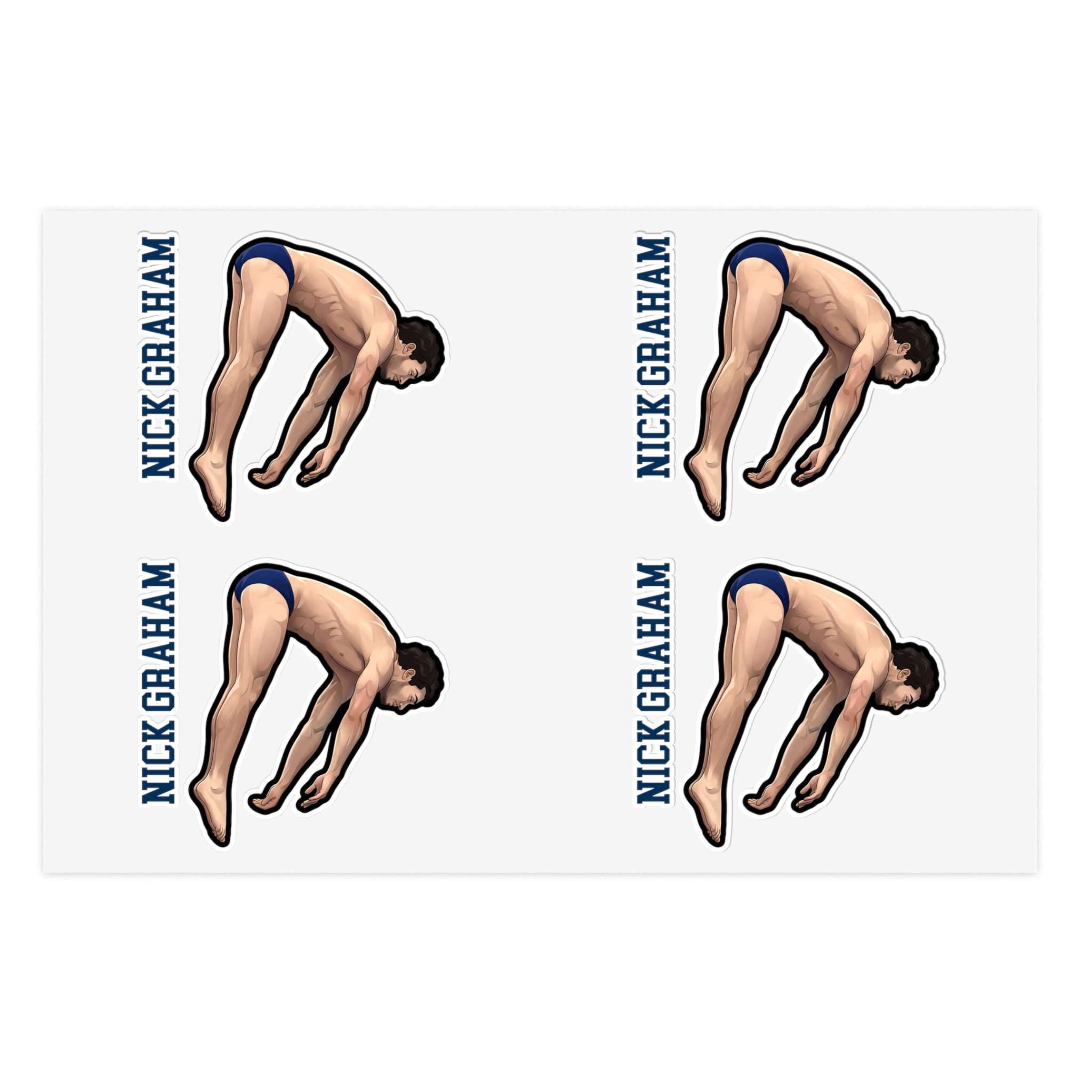 Sticker Sheet — character_name_vertical in Classic