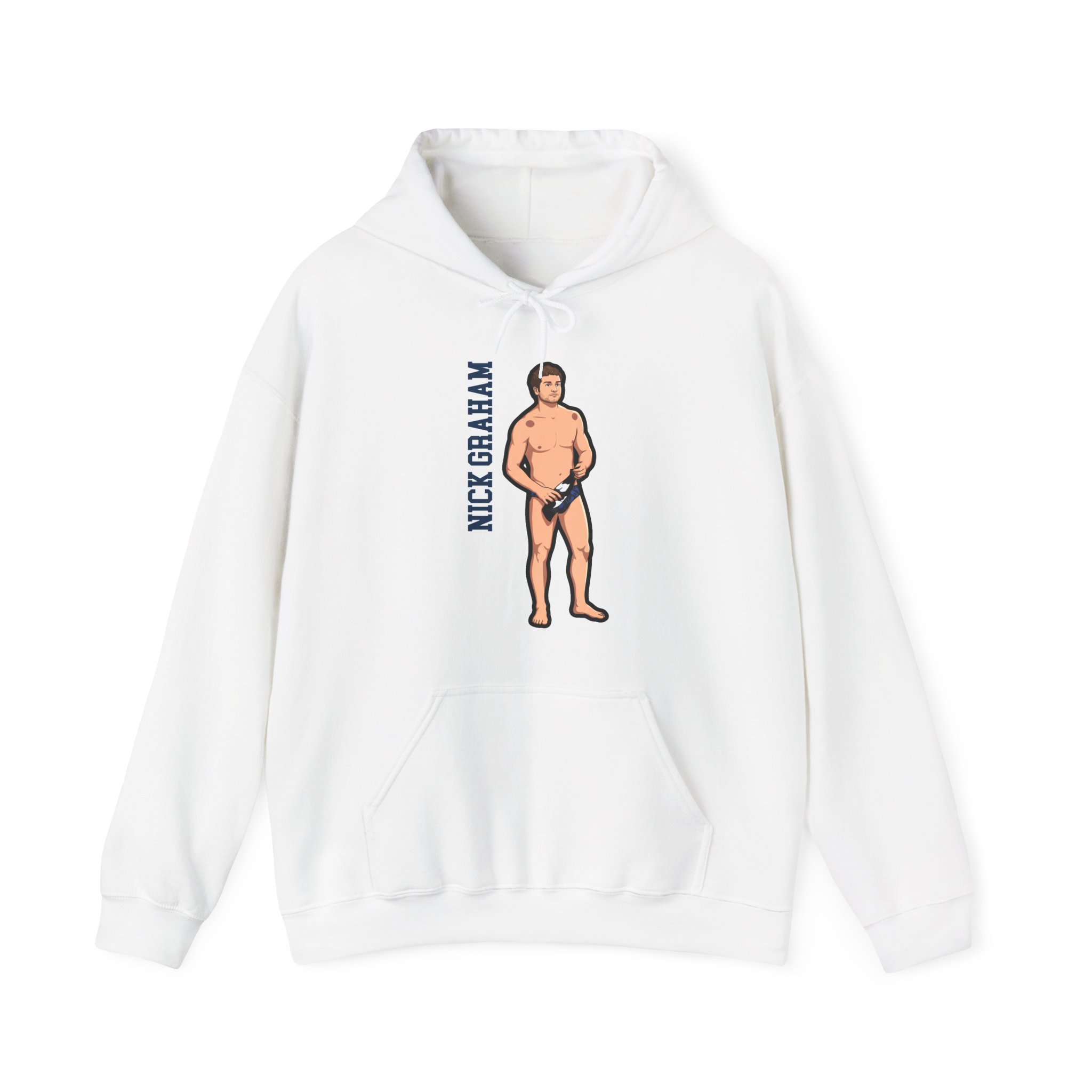 Hoodie — character_name_vertical in White