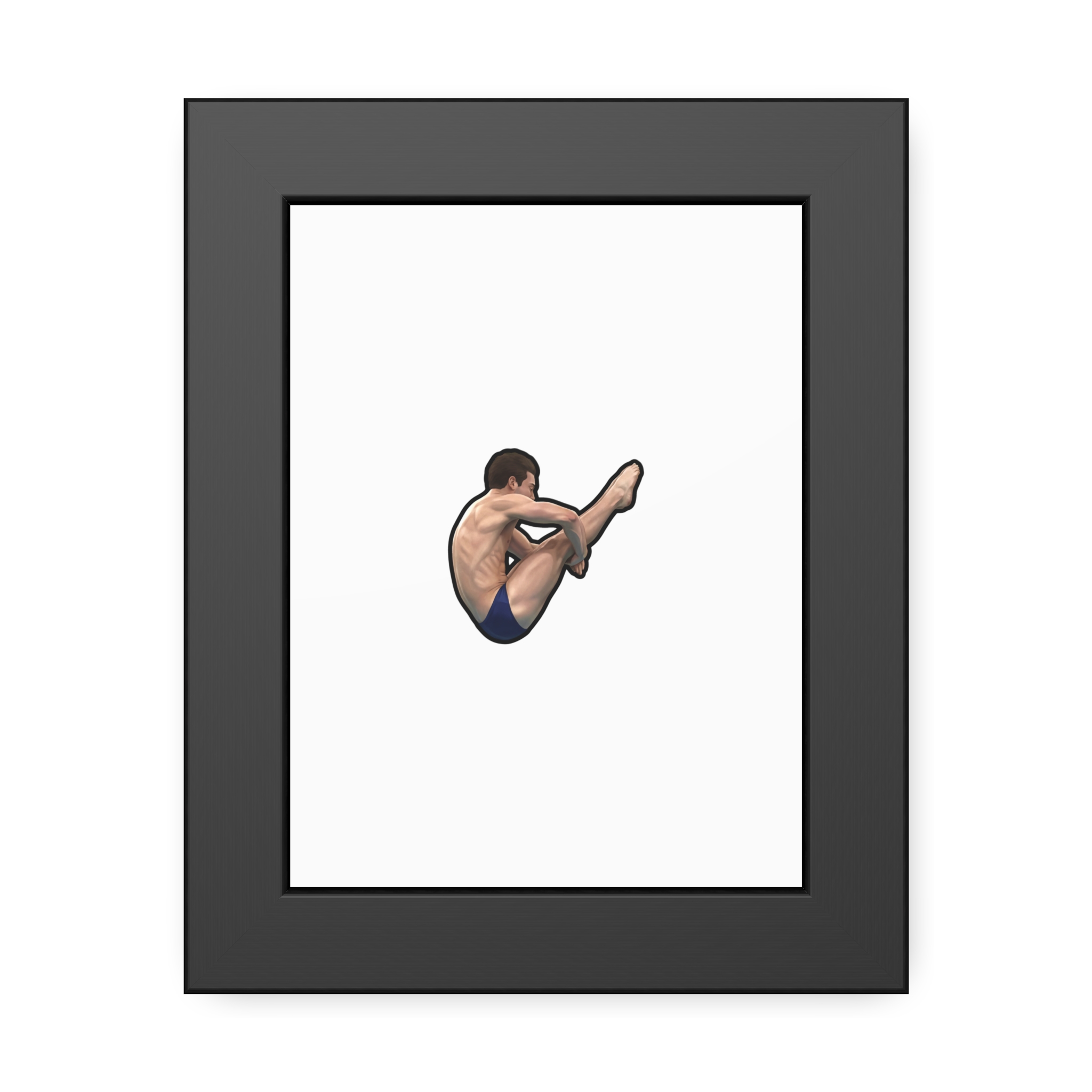 Framed Poster — character_player_name in Black