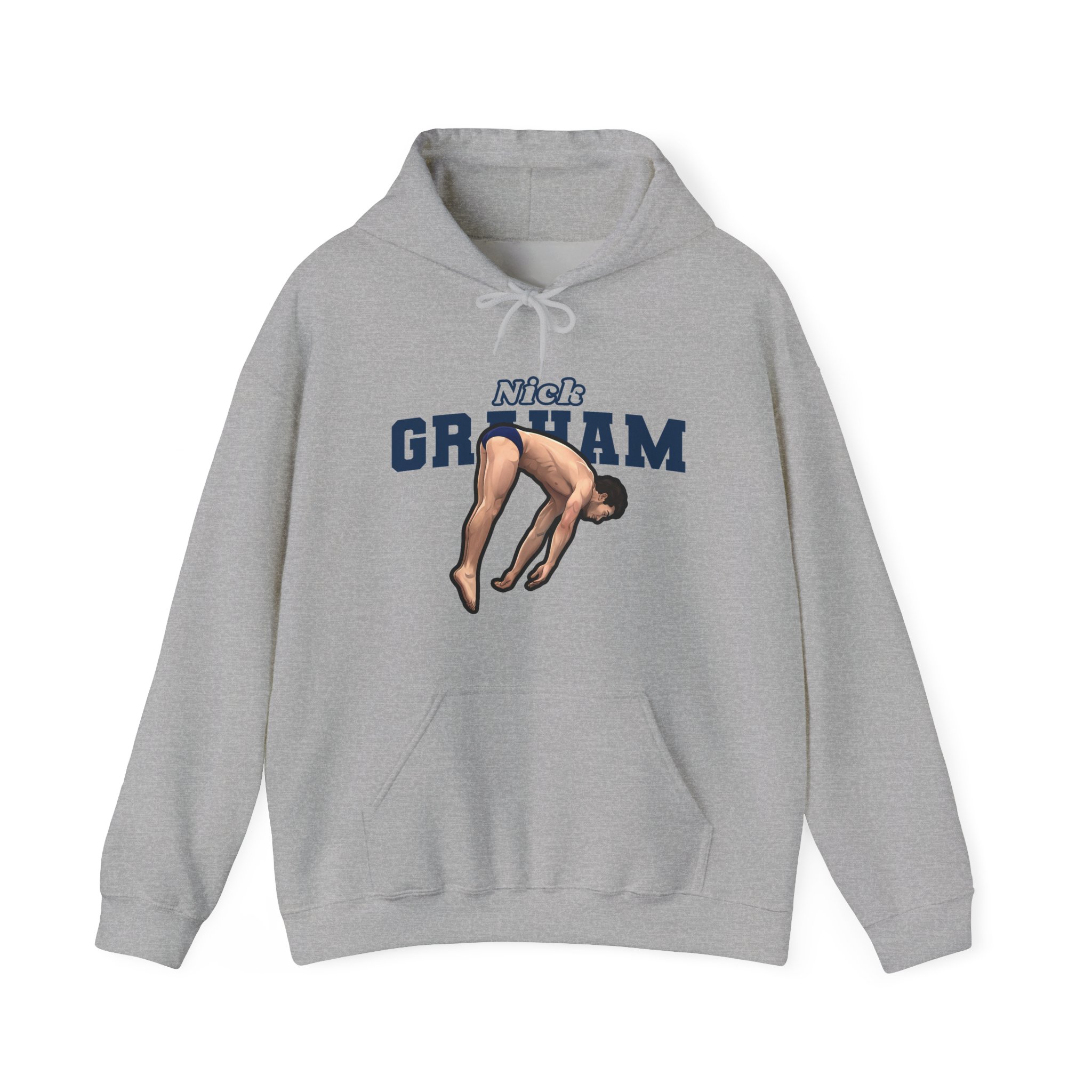 Hoodie — character_name_arch in Grey