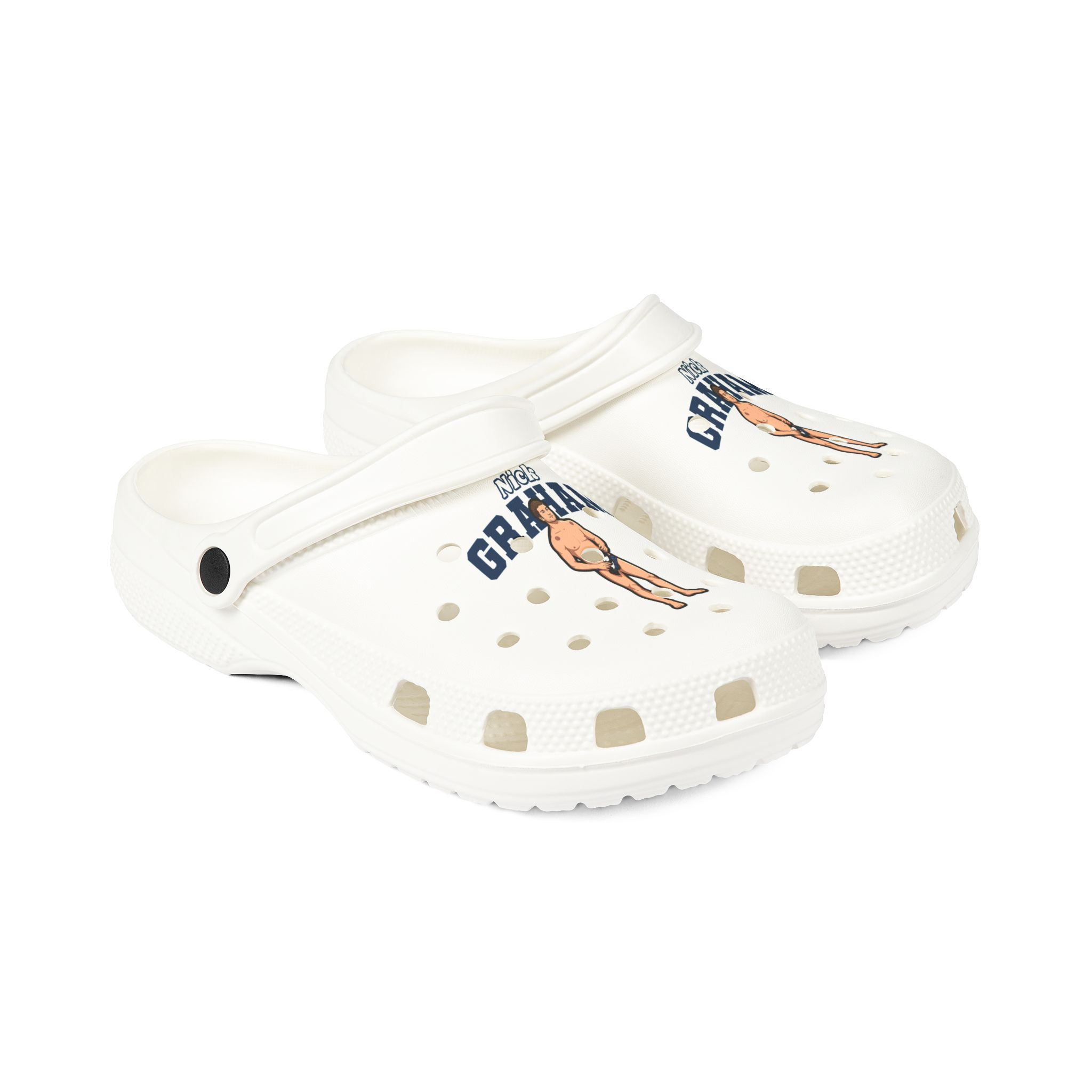 Rubber Clogs — character_name_arch in White