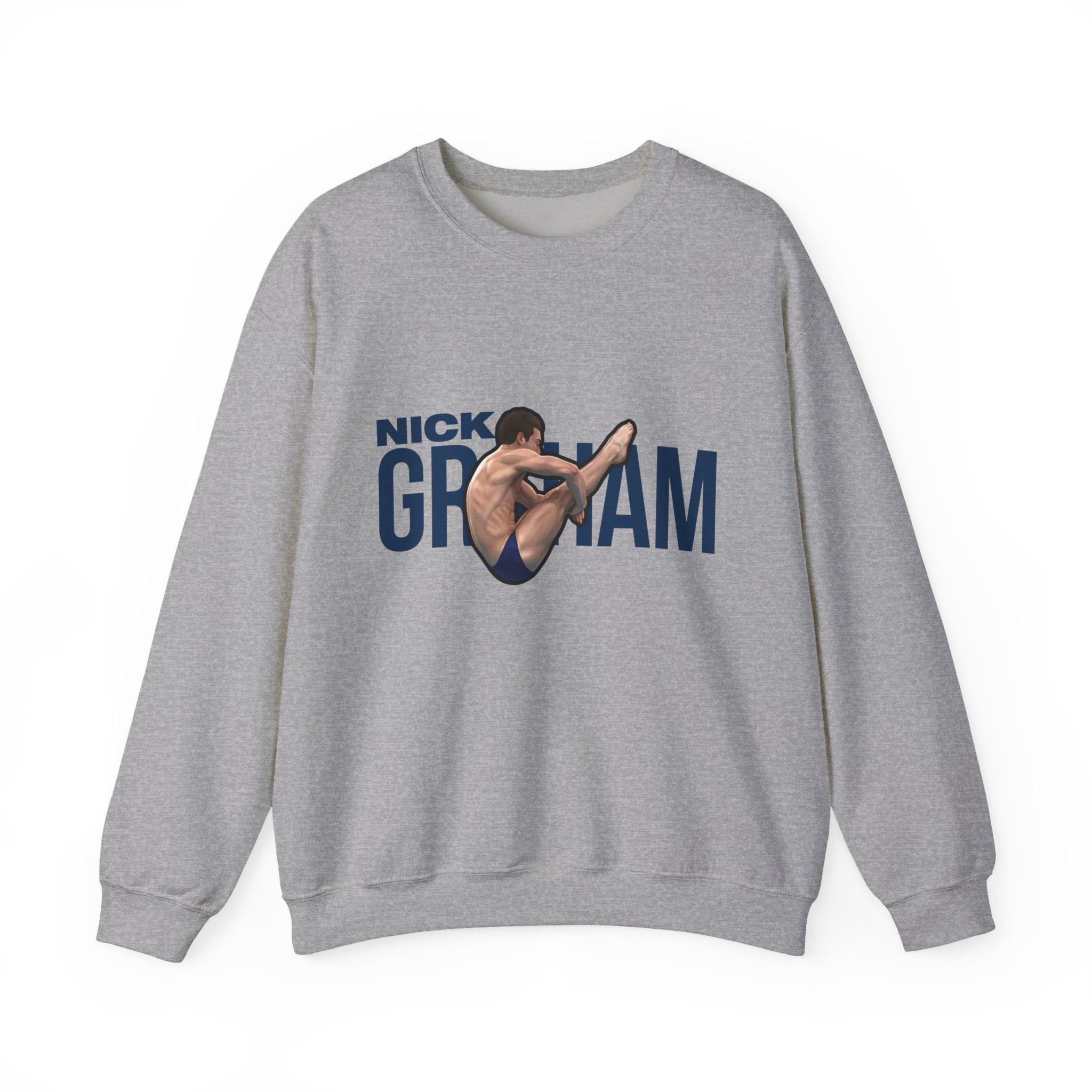 Crewneck Sweatshirt — character_player_name in Grey