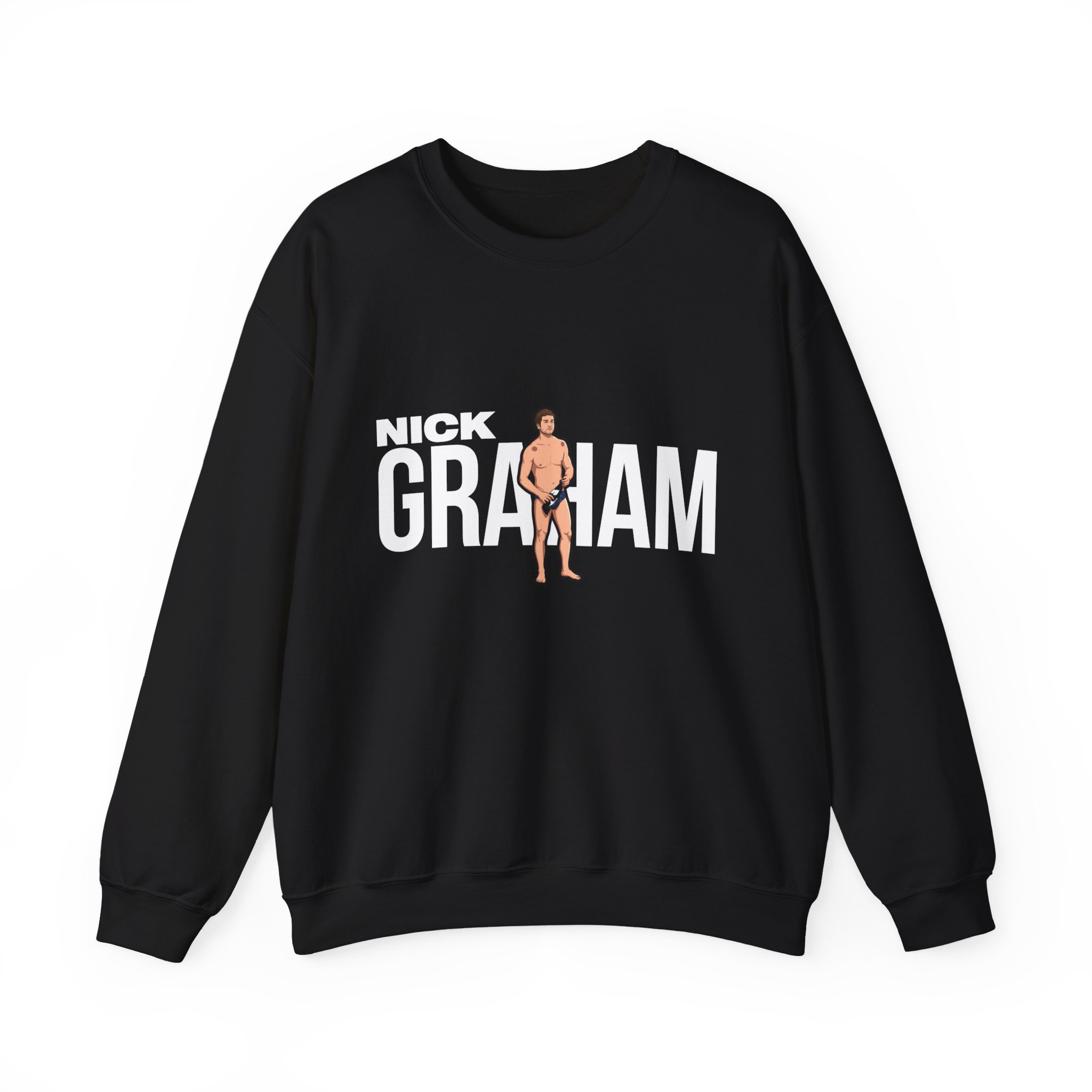 Crewneck Sweatshirt — character_player_name in Black