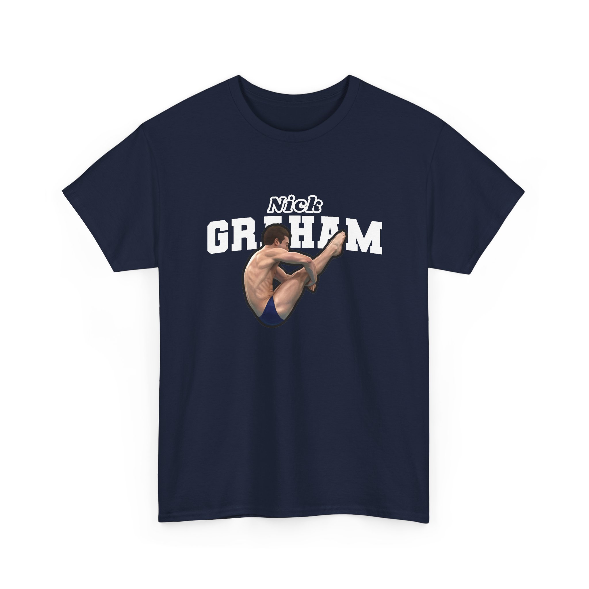 Tee — character_name_arch in Navy