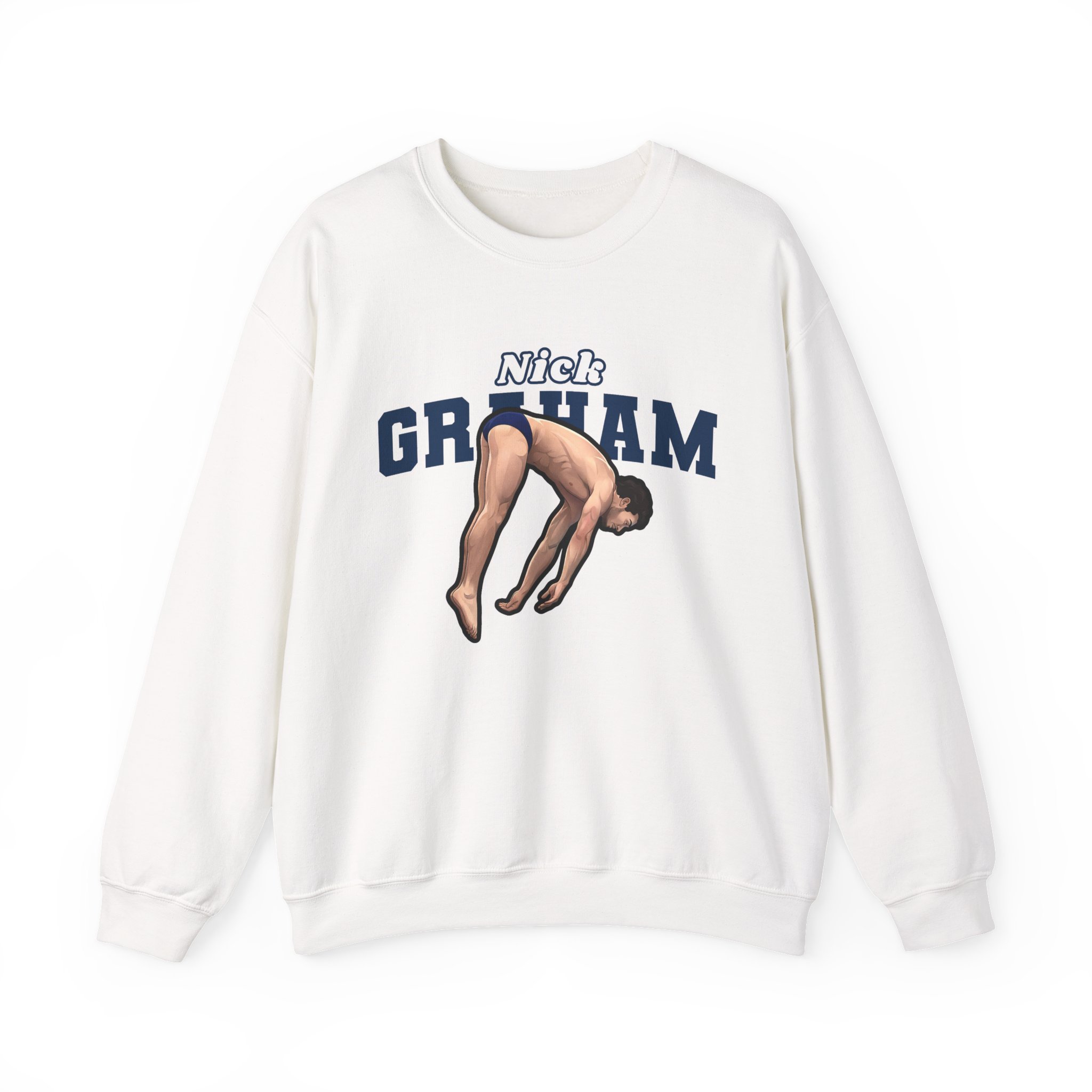 Crewneck Sweatshirt — character_name_arch in White