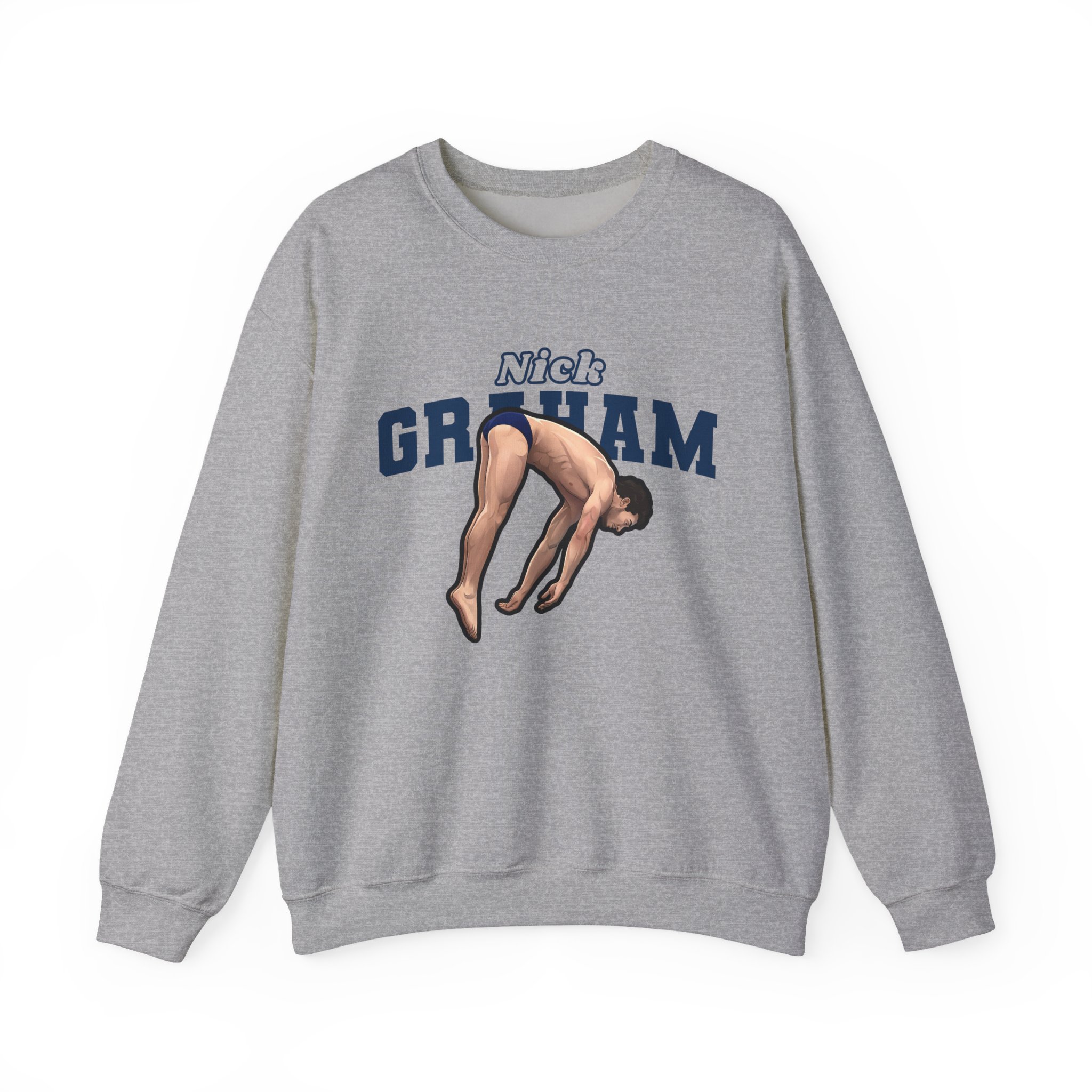 Crewneck Sweatshirt — character_name_arch in Grey