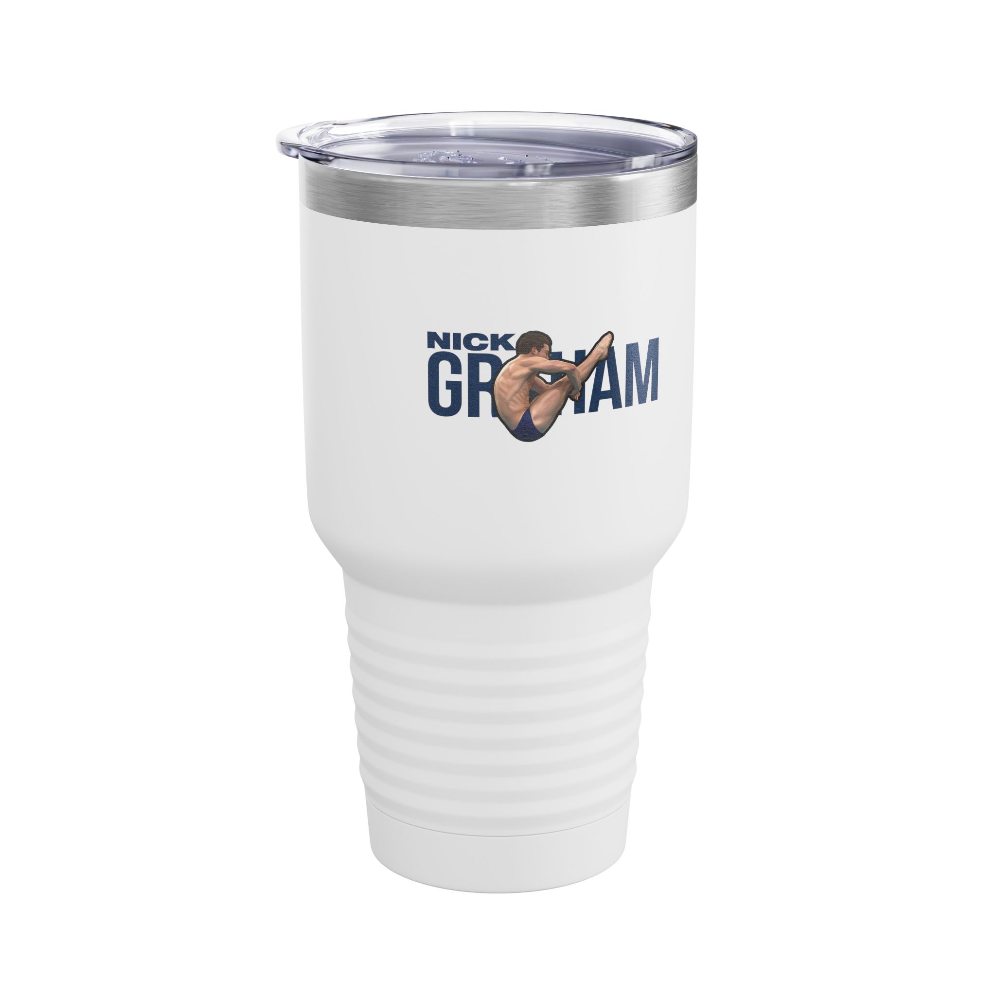 30oz Tumbler — character_player_name in White