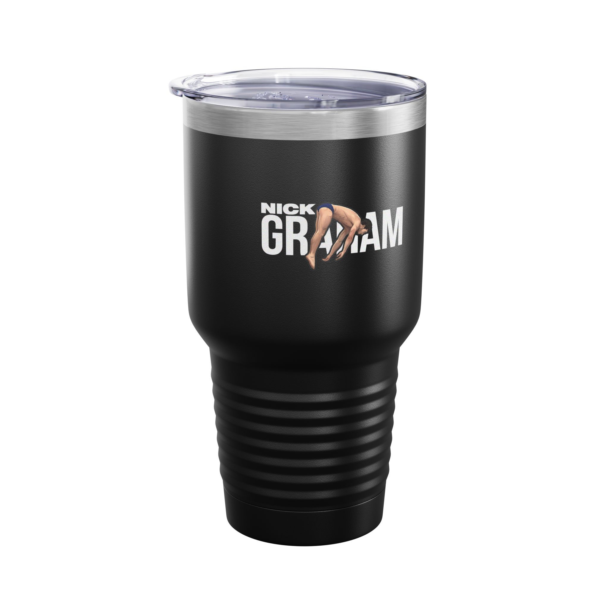 30oz Tumbler — character_player_name in Black