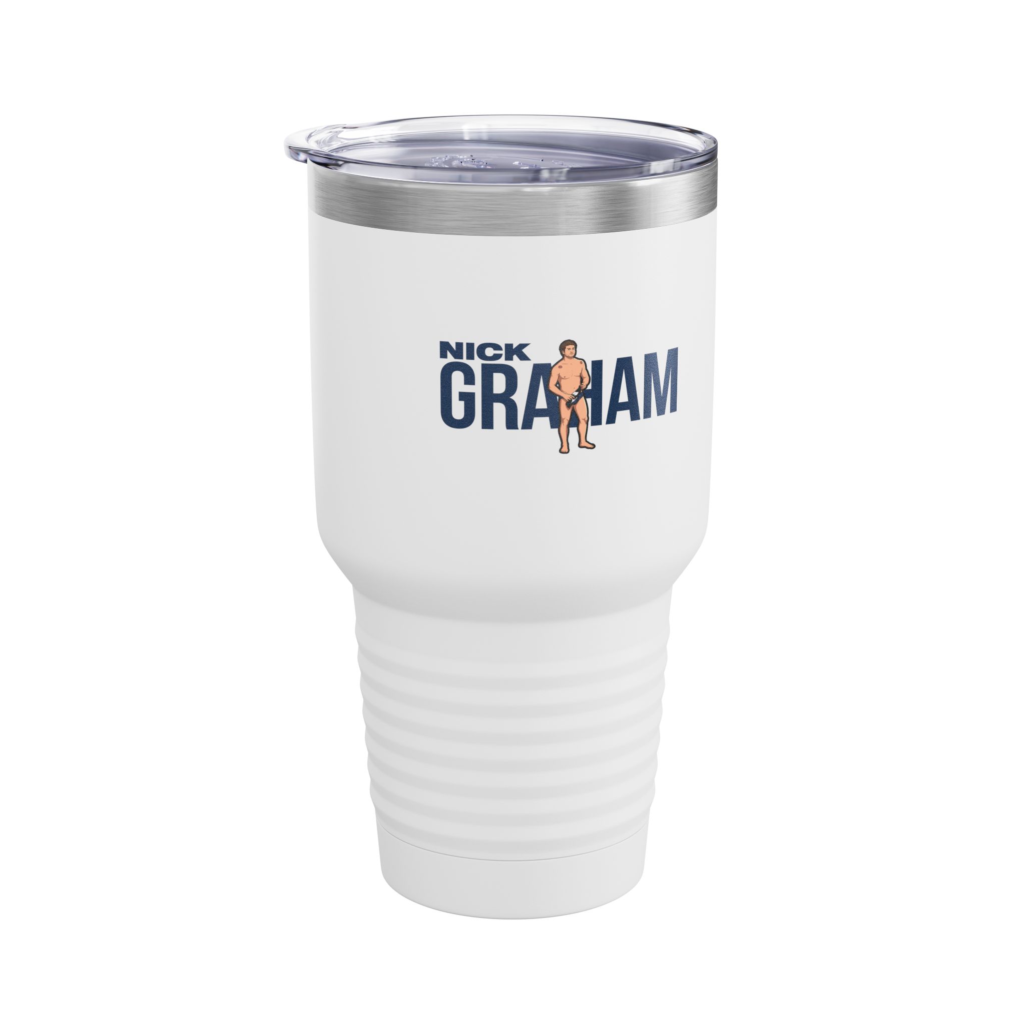 30oz Tumbler — character_player_name in White