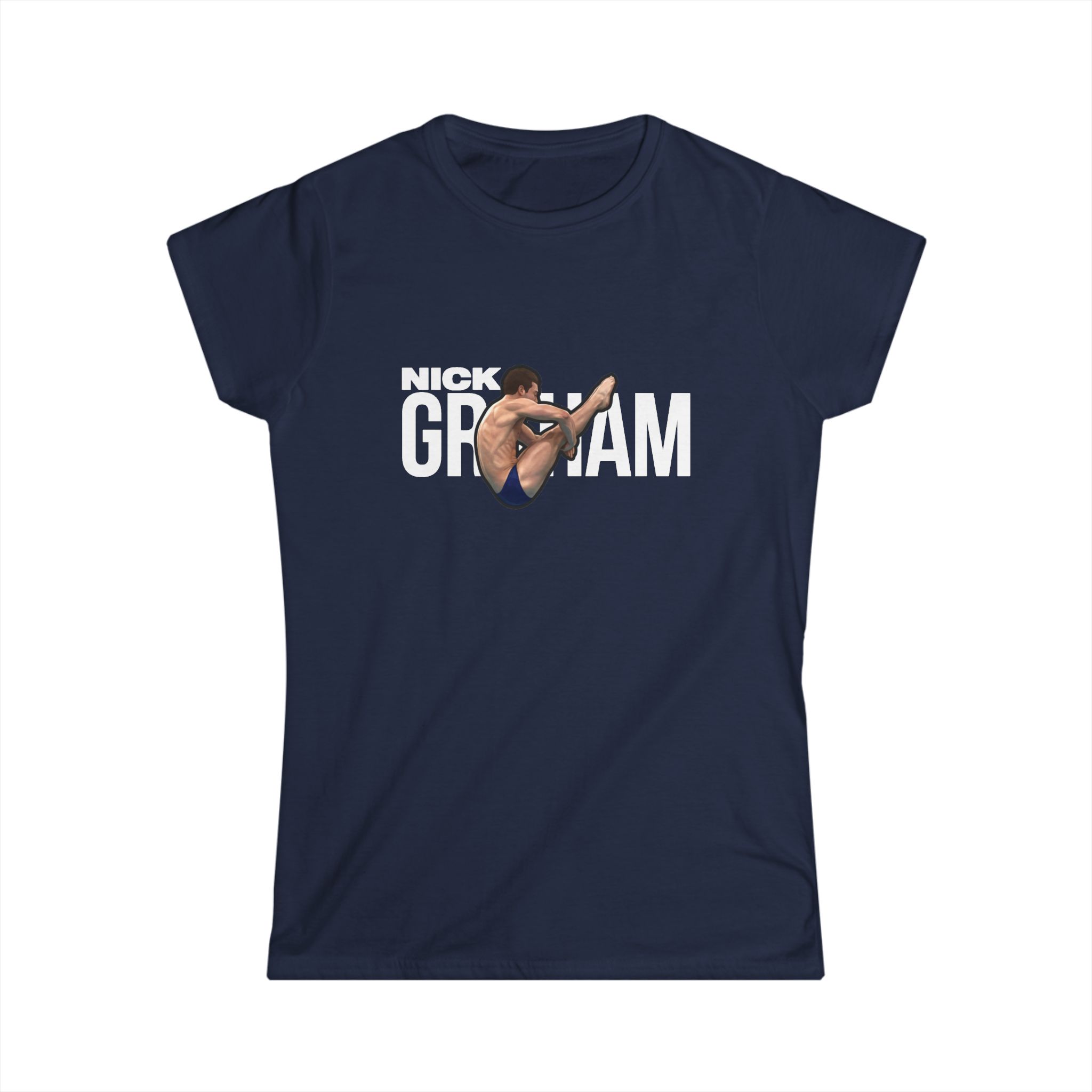 Women's Softstyle Tee — character_player_name in Navy