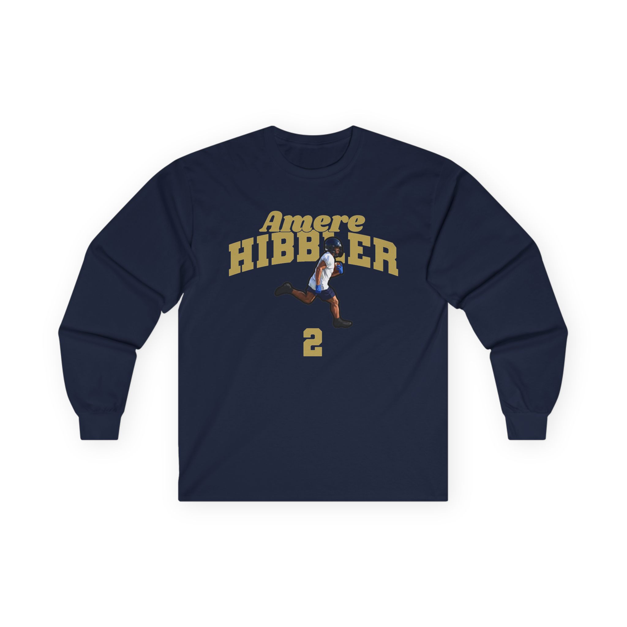 Long Sleeve Tee — character_signature_arch in Navy