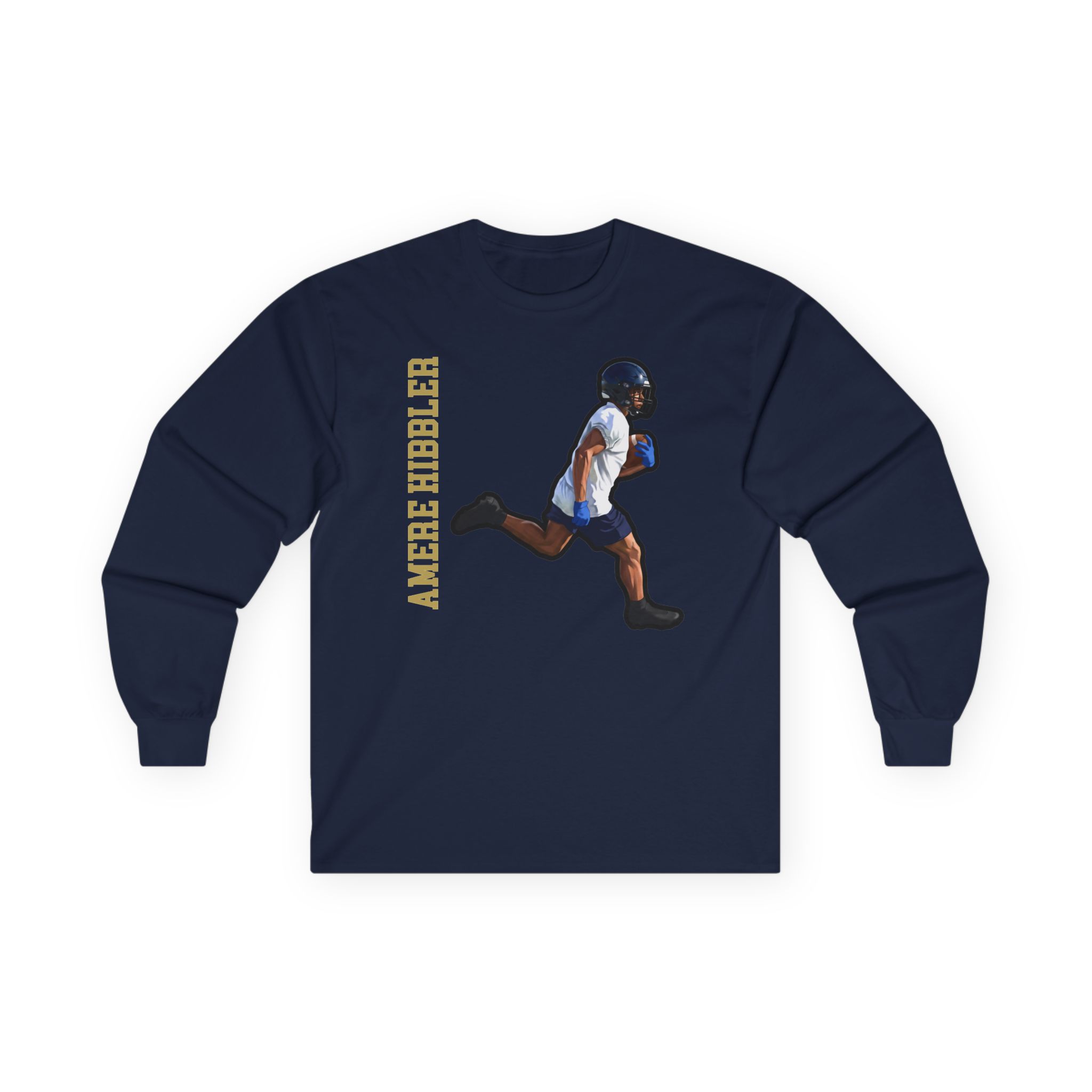 Long Sleeve Tee — character_name_vertical in Navy
