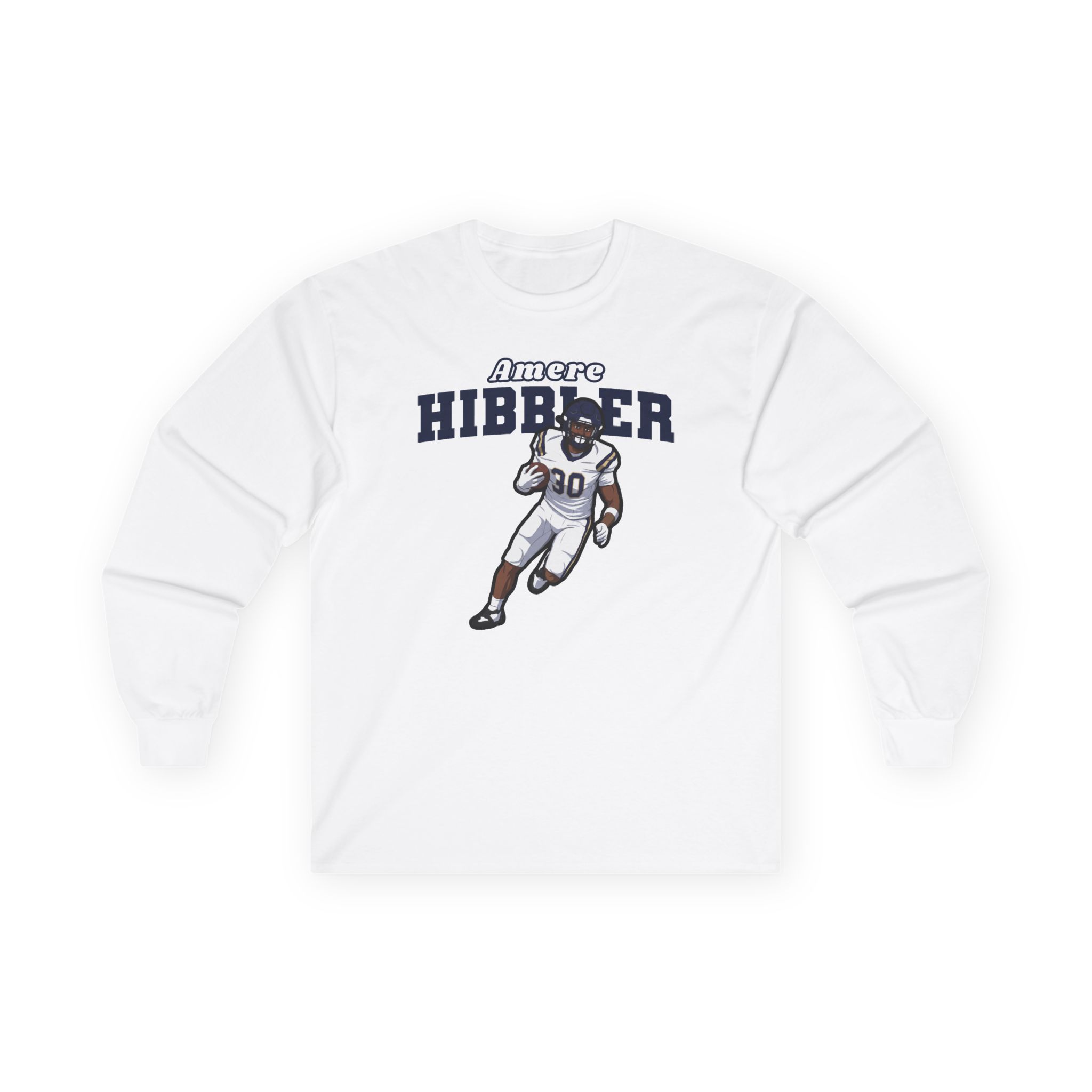Long Sleeve Tee — character_name_arch in White