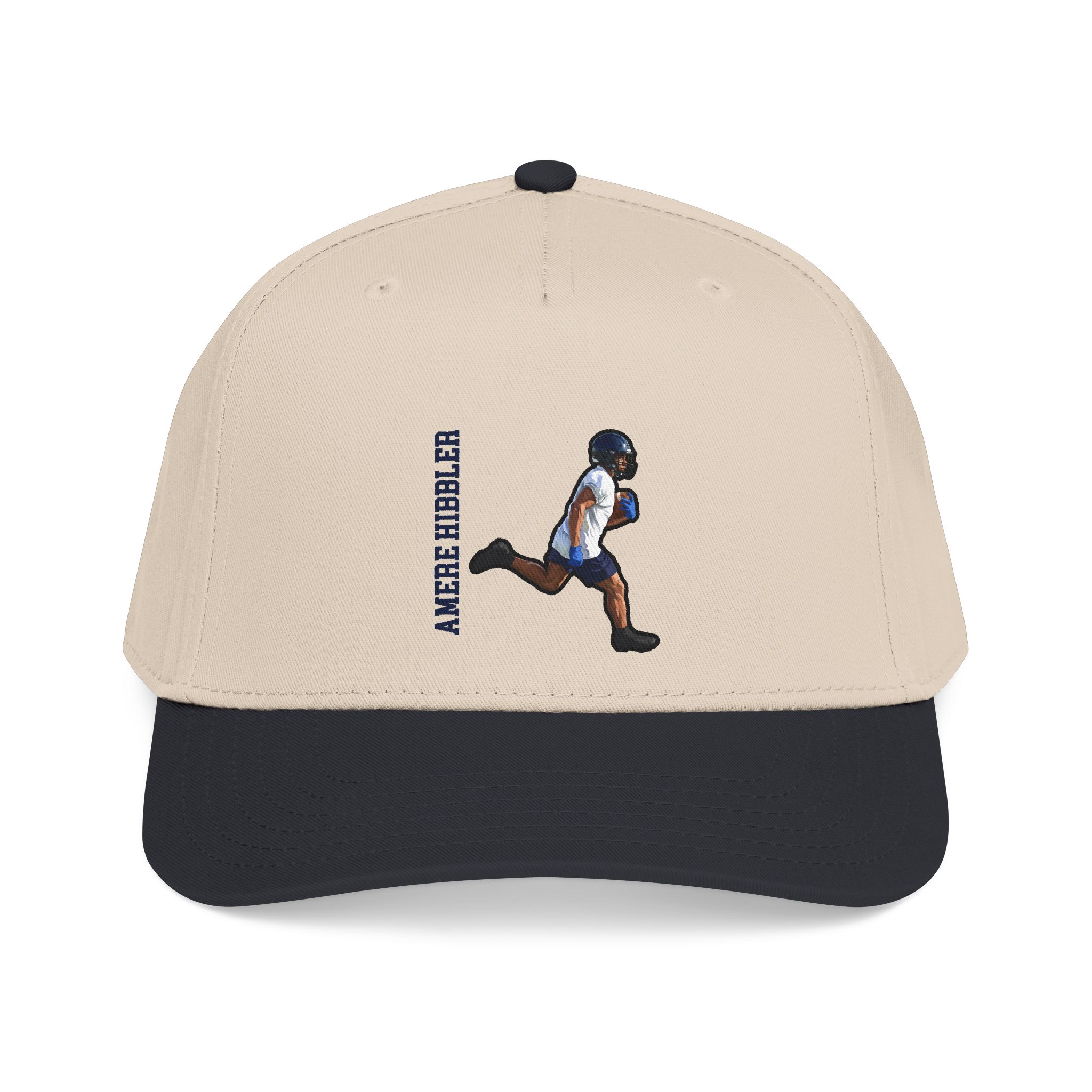 Baseball Cap — character_name_vertical in Black / Natural