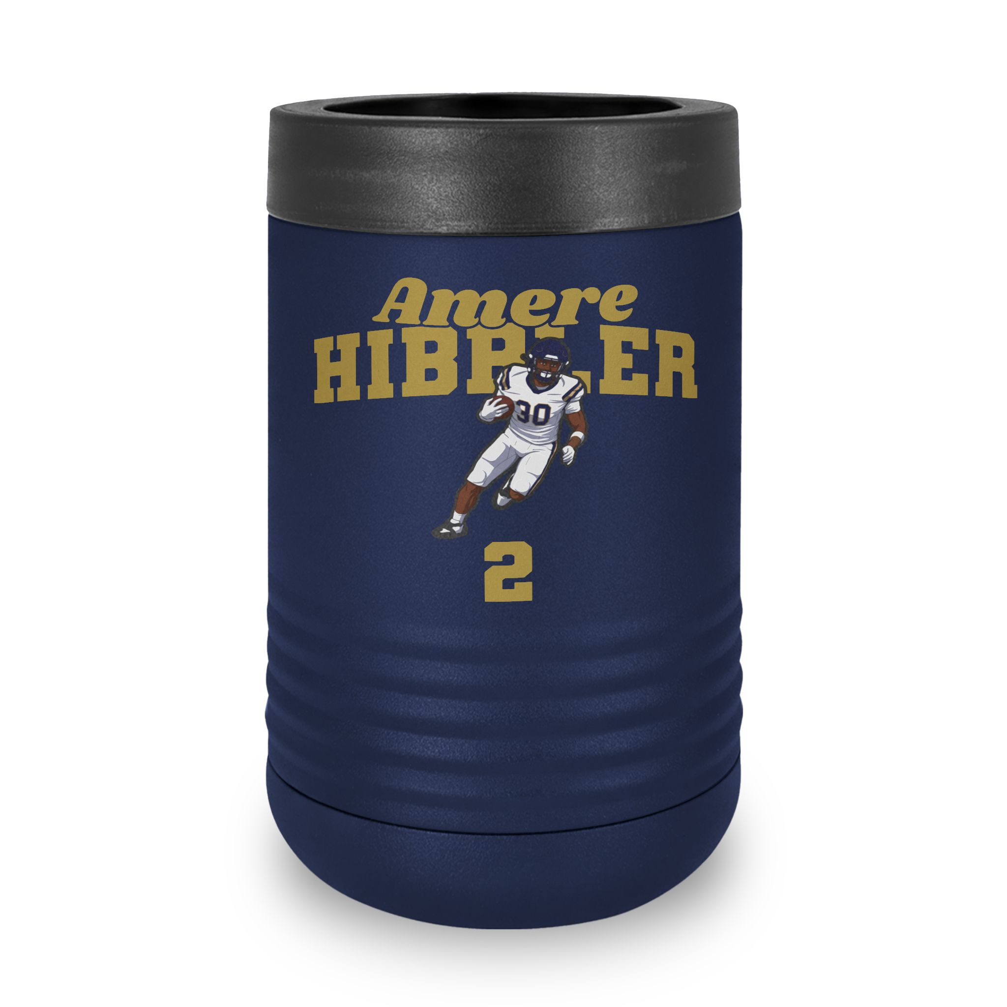 Stainless Can Cooler — character_signature_arch in Navy