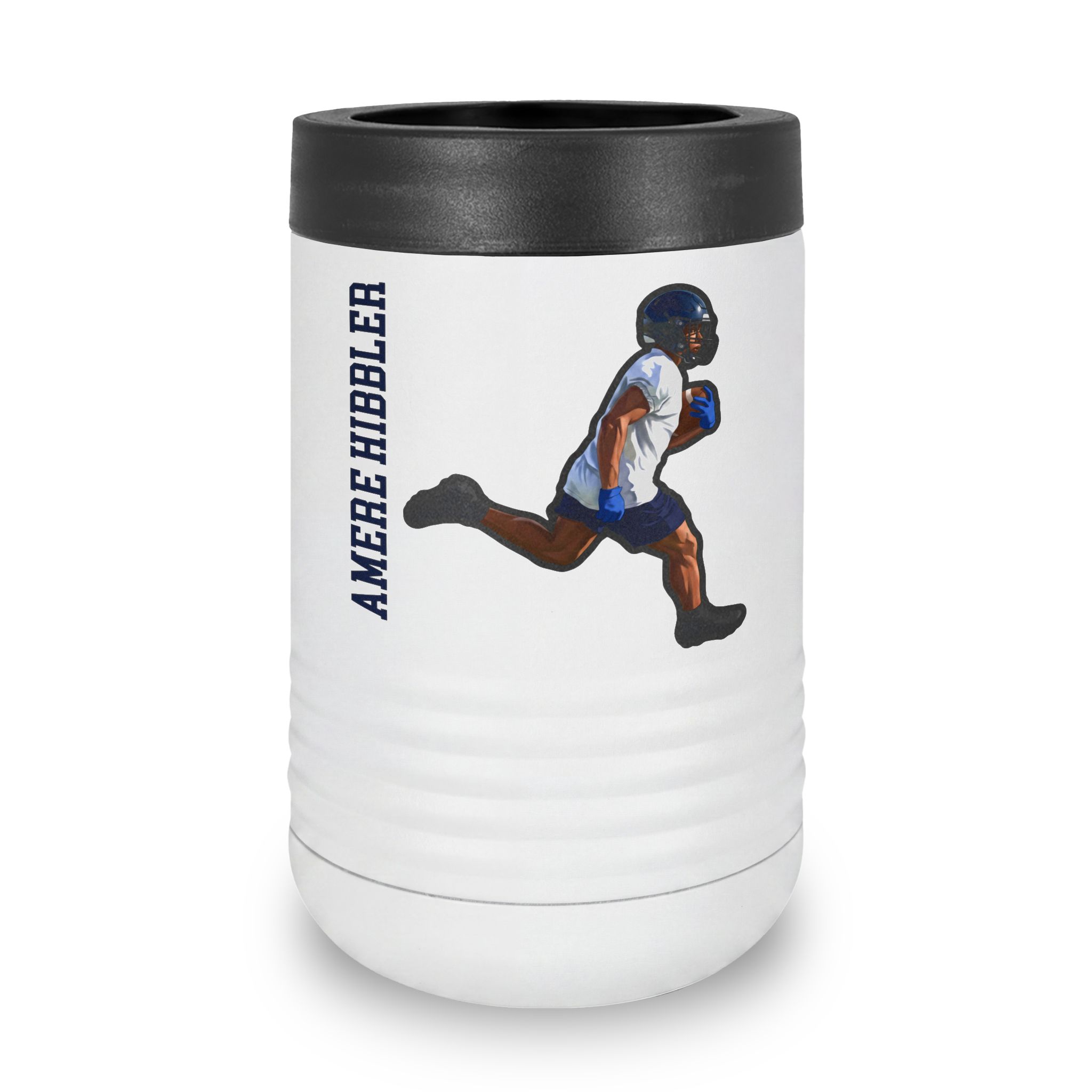 Stainless Can Cooler — character_name_vertical in White
