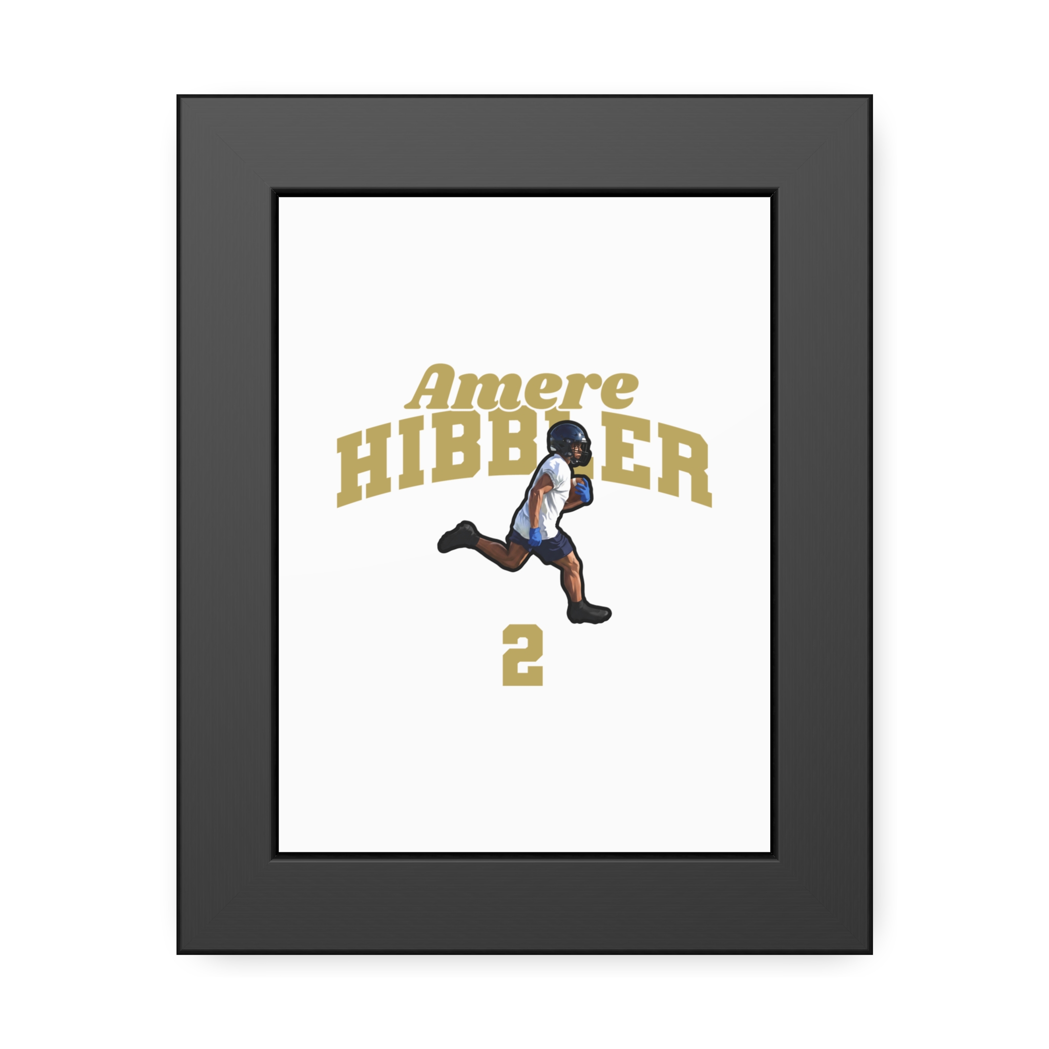Framed Poster — character_signature_arch in Black