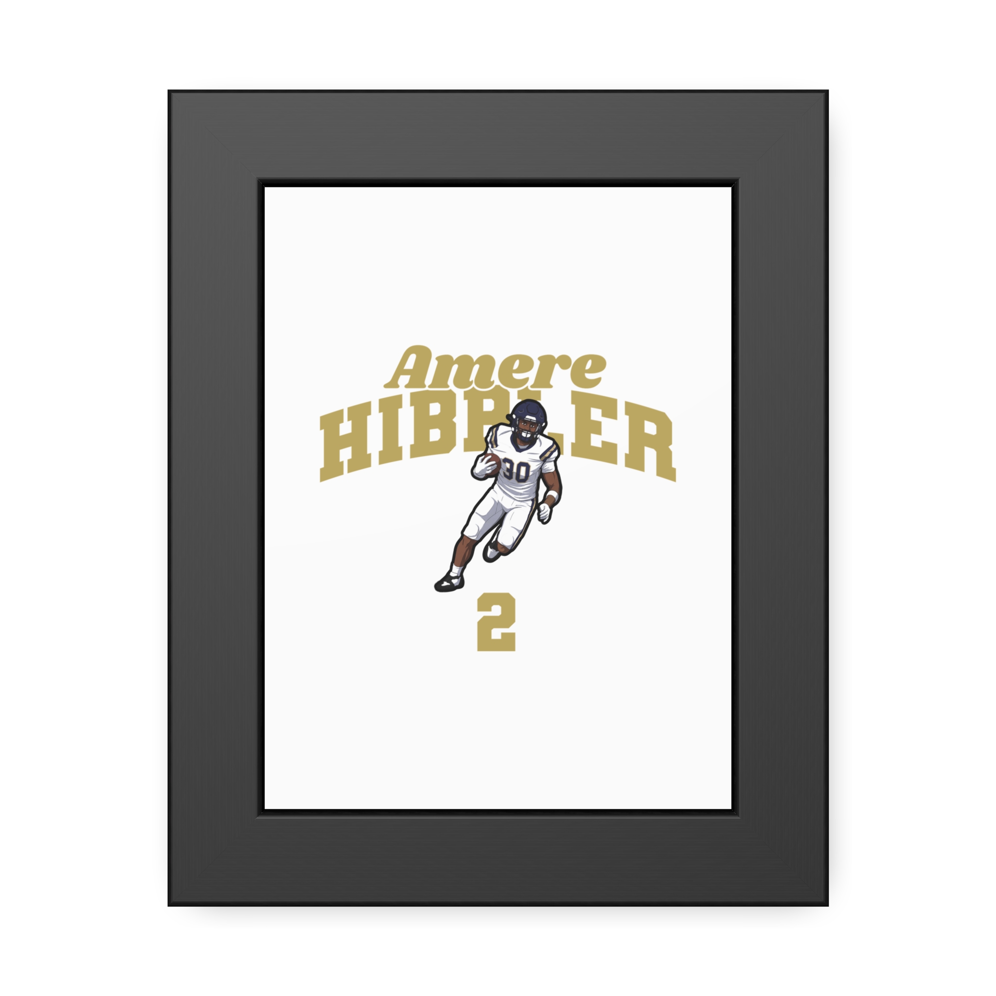 Framed Poster — character_signature_arch in Black
