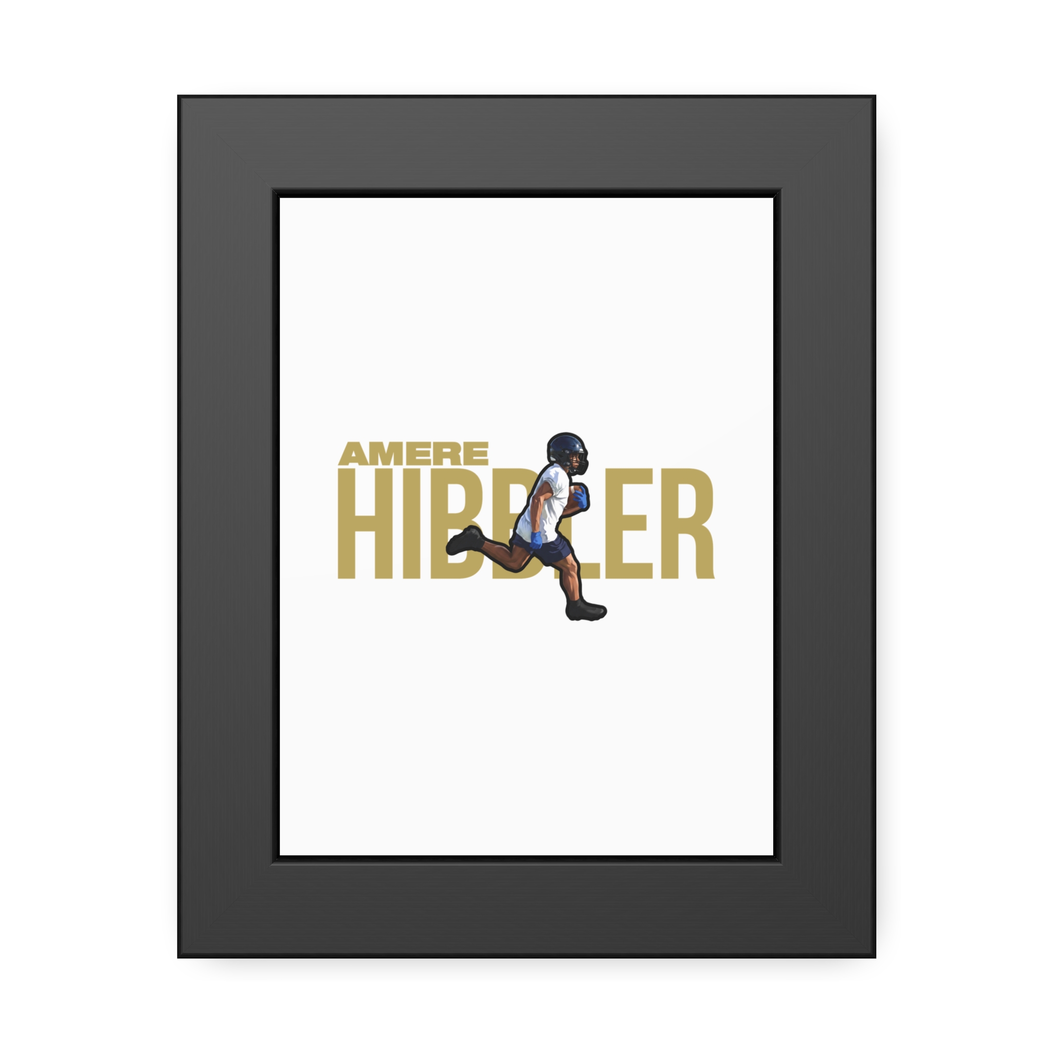 Framed Poster — character_player_name in Black