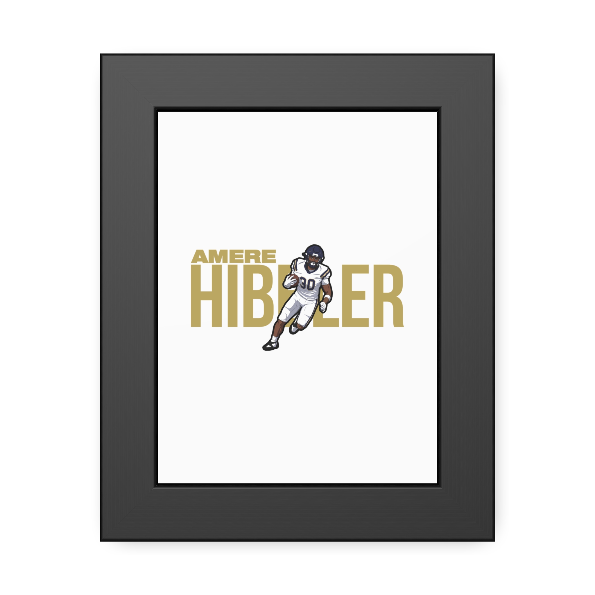 Framed Poster — character_player_name in Black