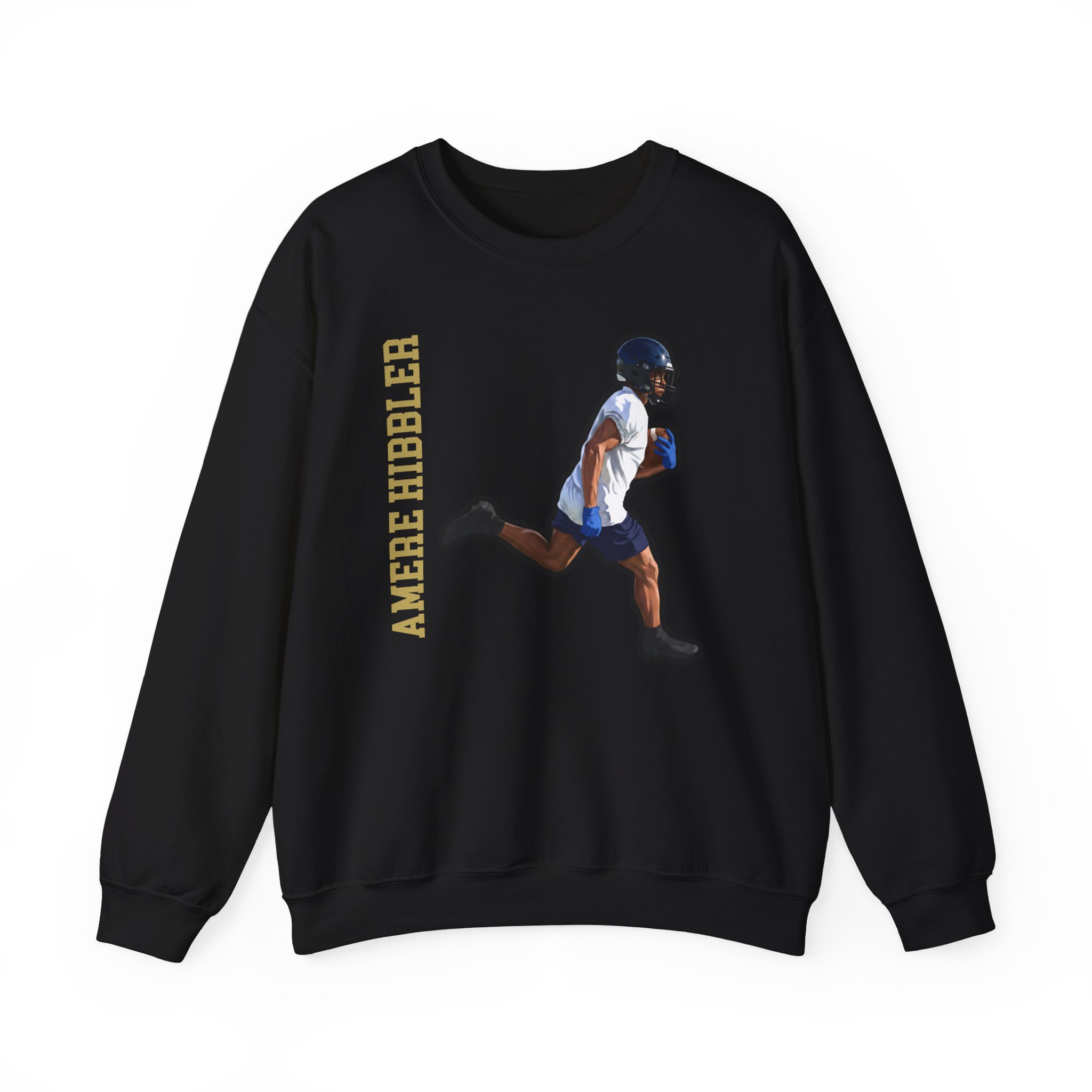 Crewneck Sweatshirt — character_name_vertical in Black