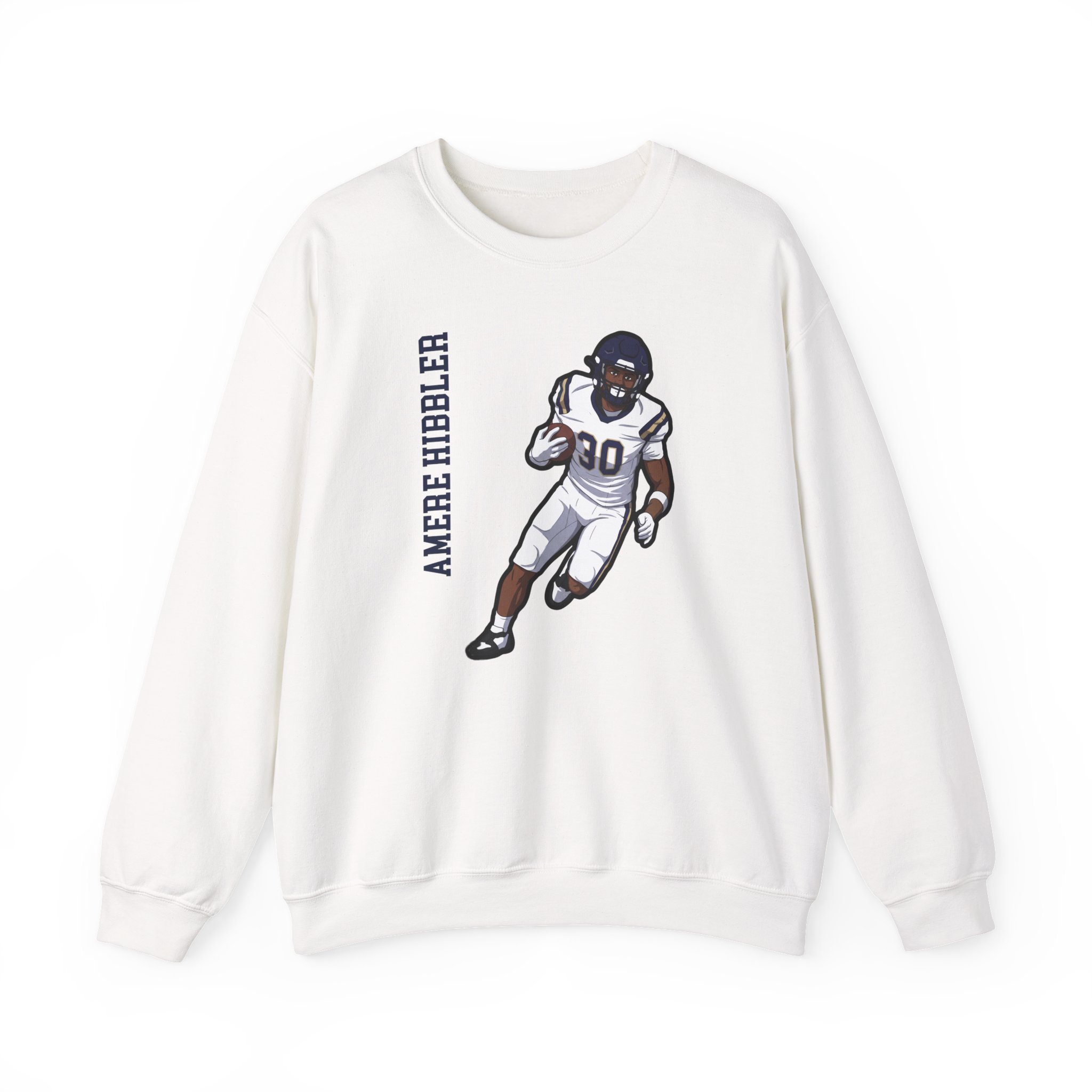 Crewneck Sweatshirt — character_name_vertical in White