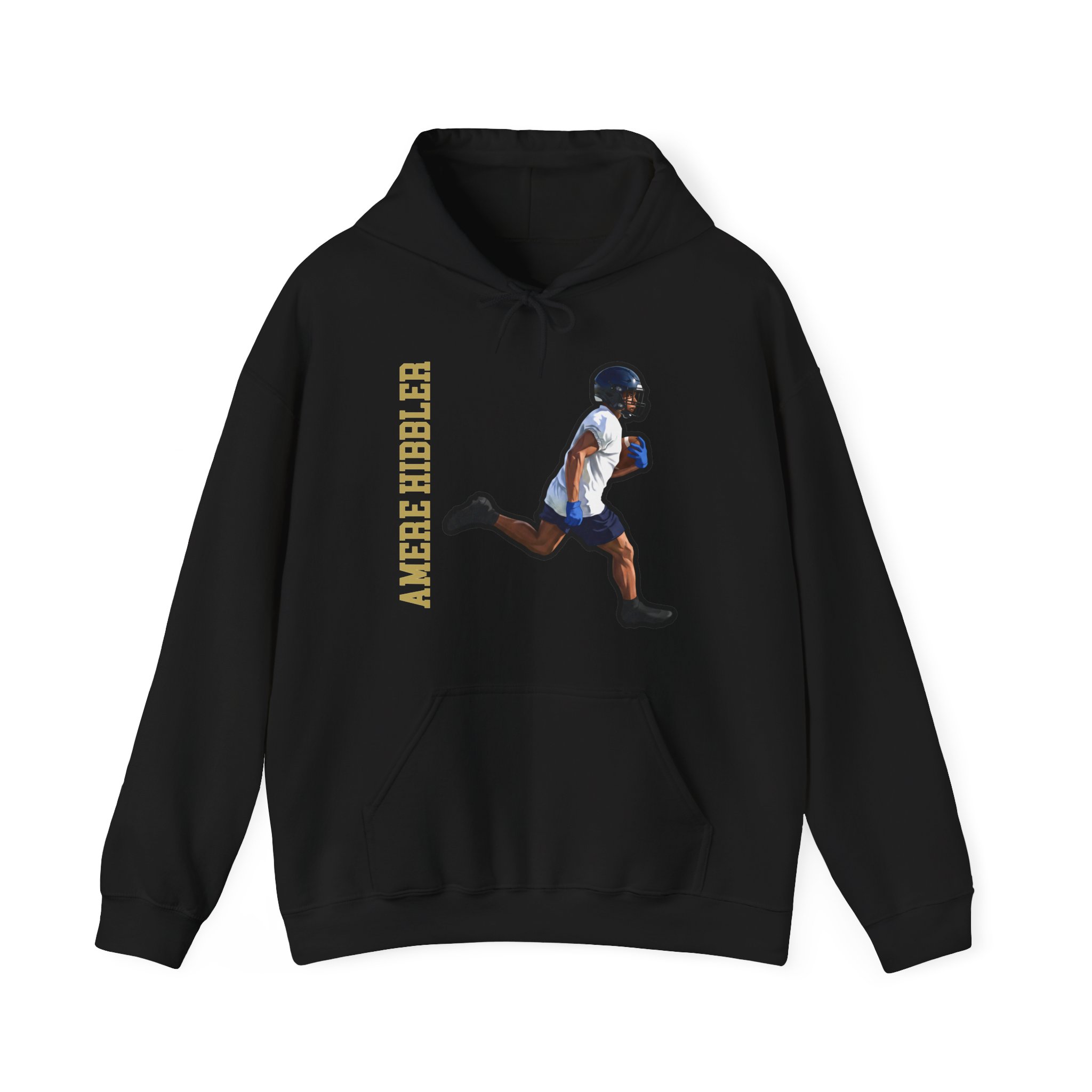 Hoodie — character_name_vertical in Black