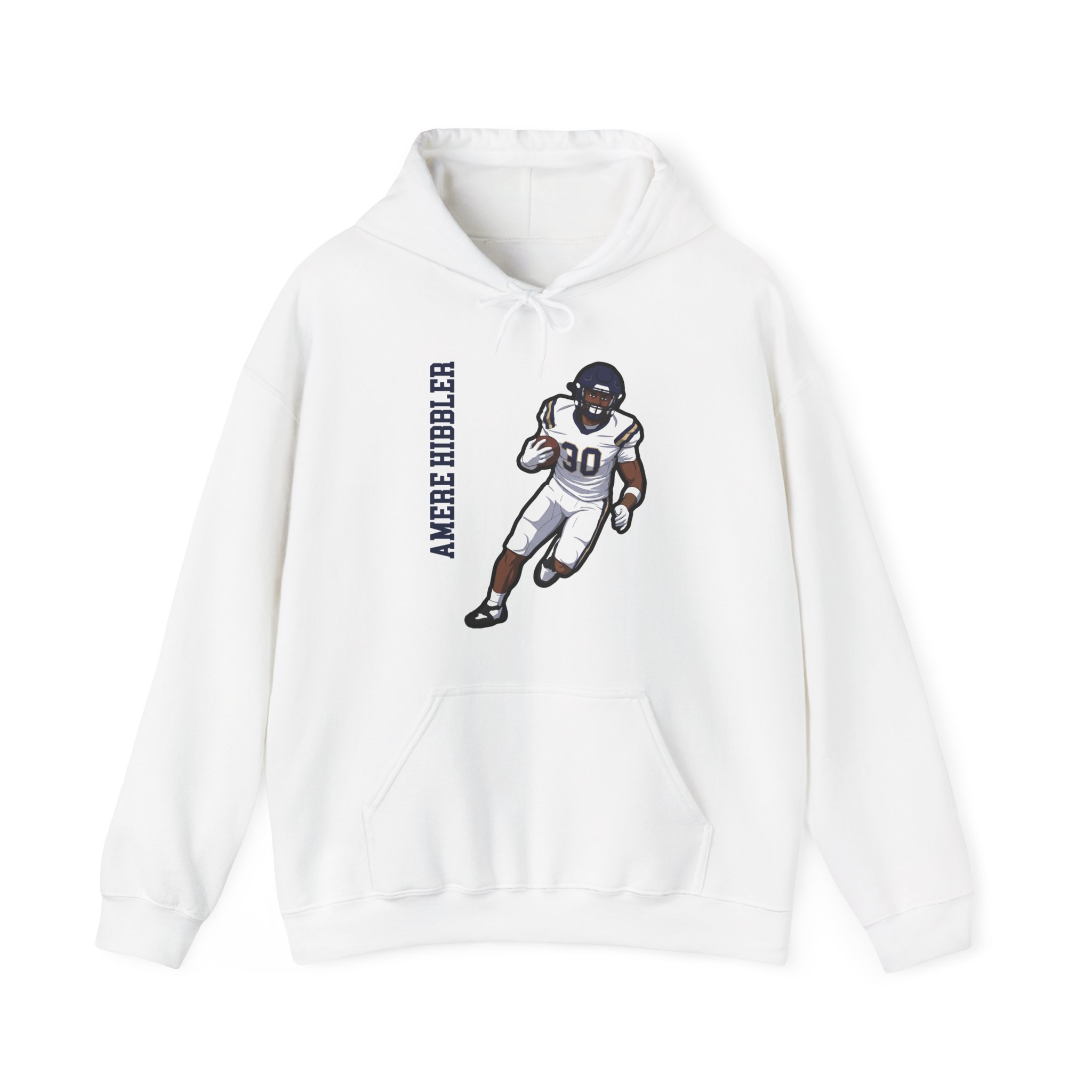Hoodie — character_name_vertical in White