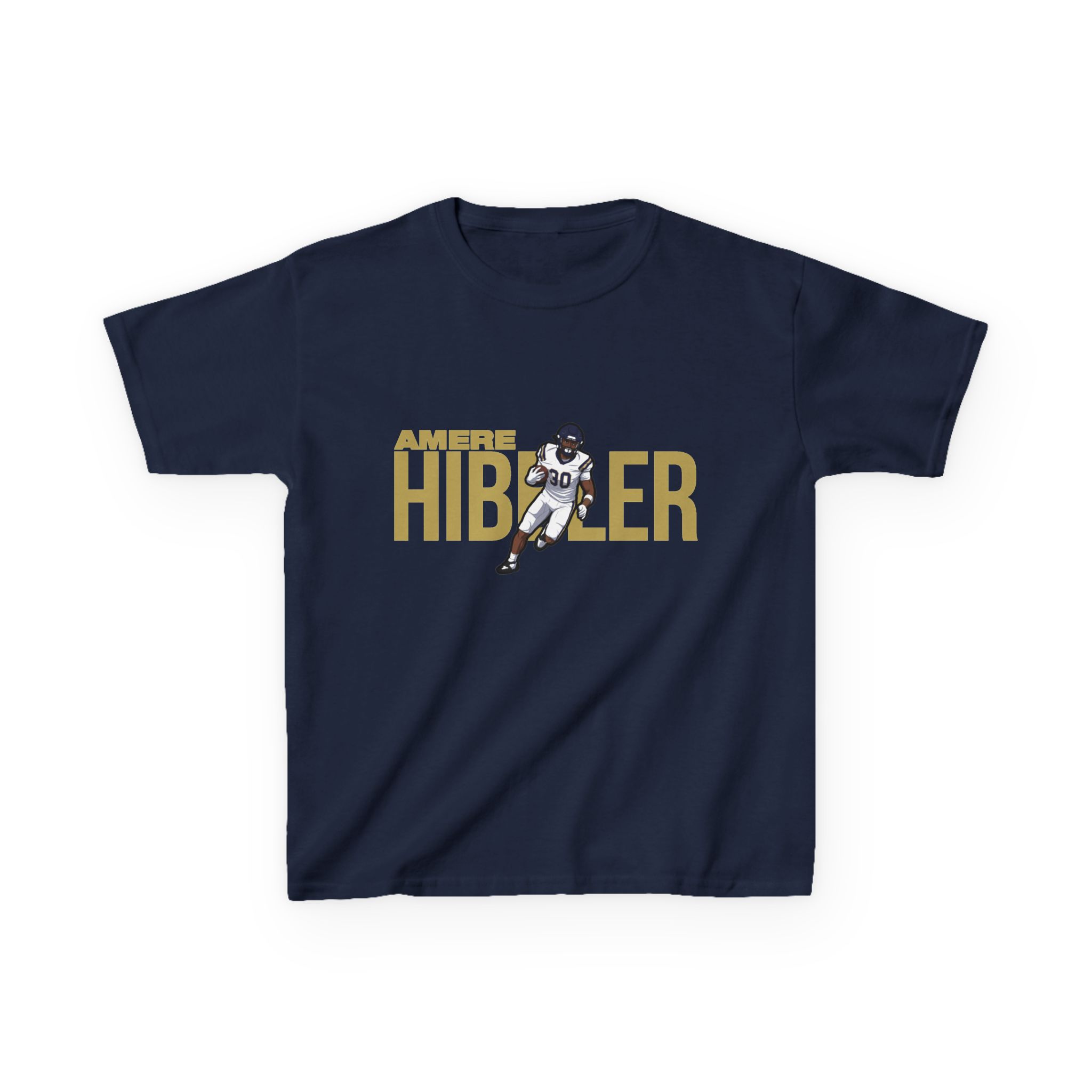 Youth Tee — character_player_name in Navy