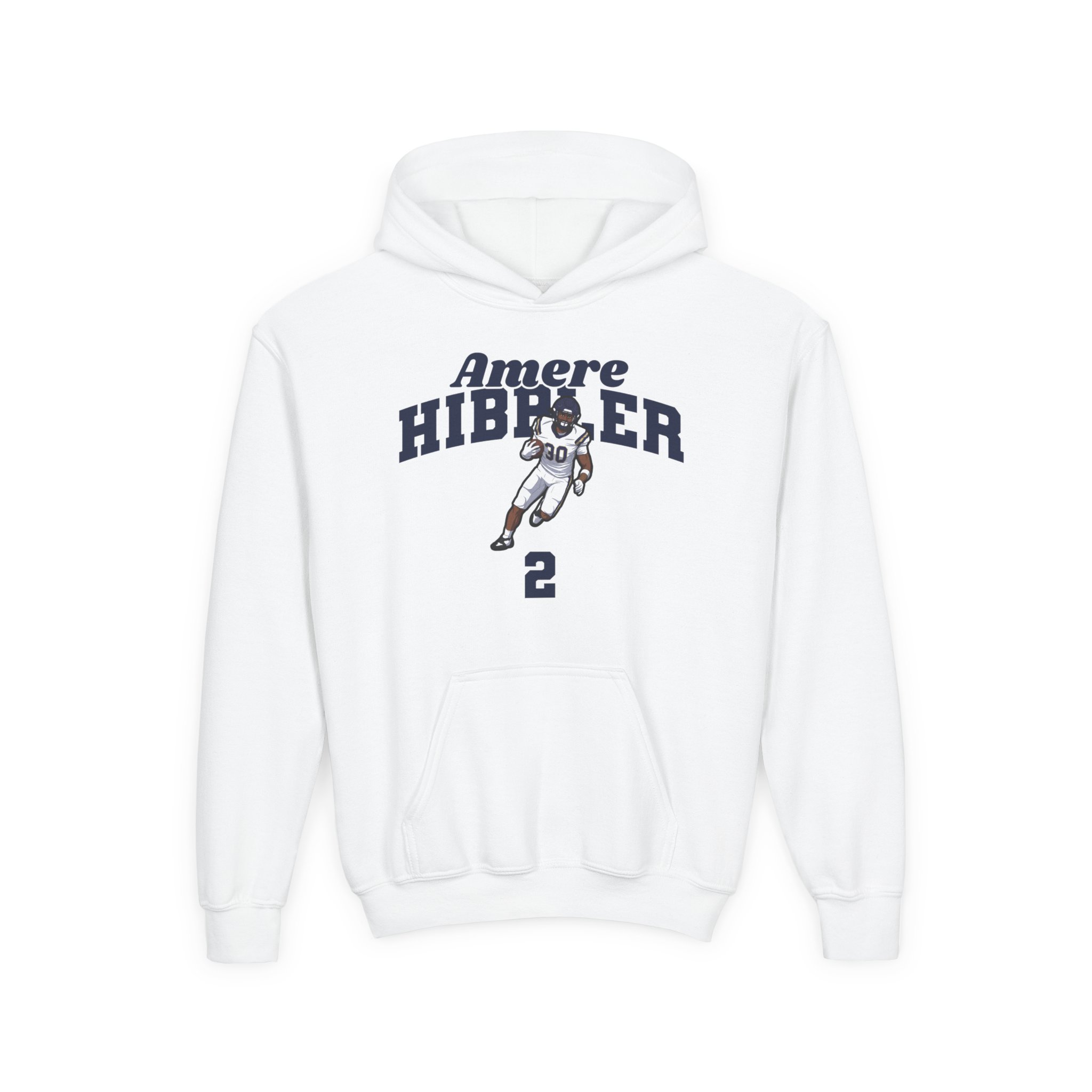 Youth Hoodie — character_signature_arch in White