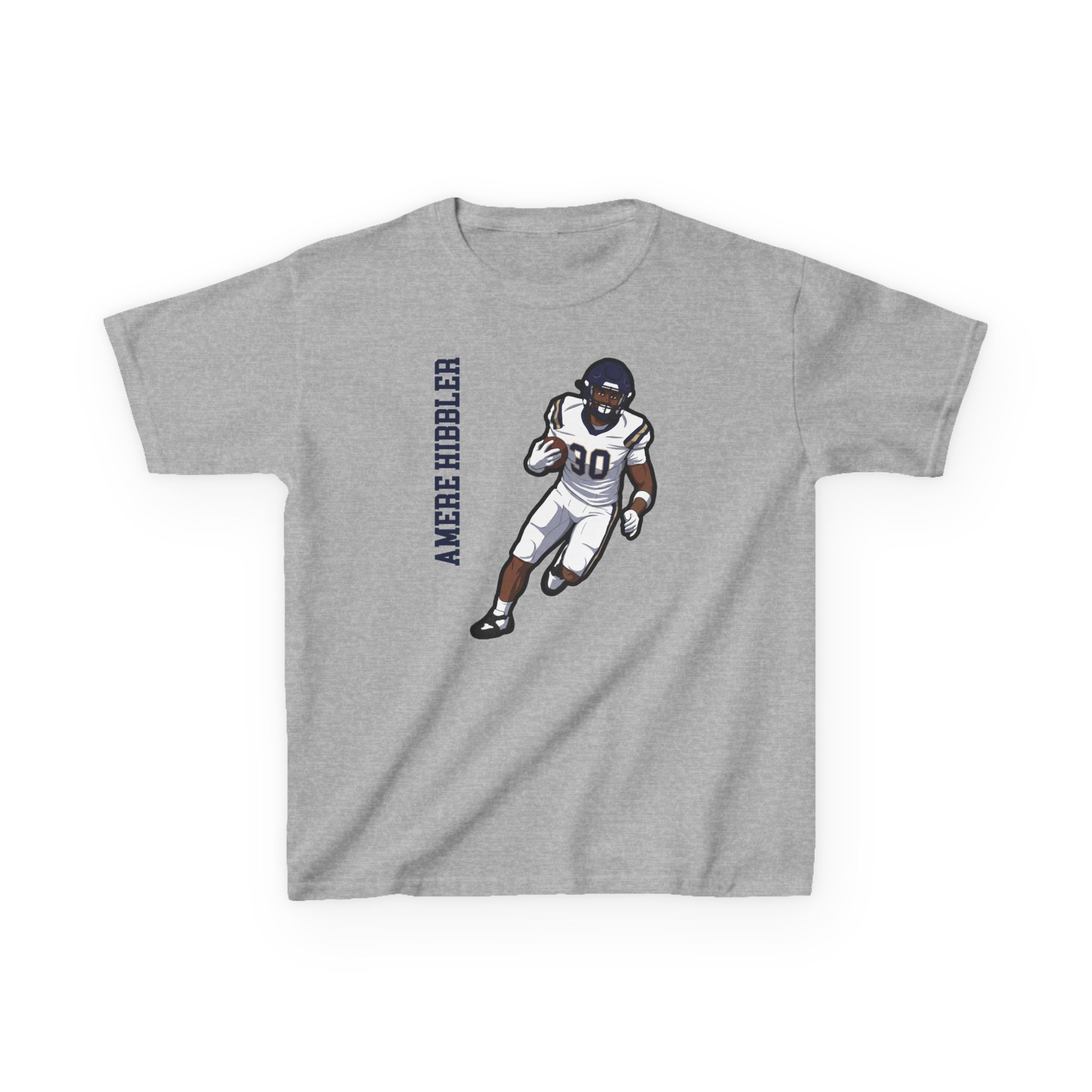 Youth Tee — character_name_vertical in Grey