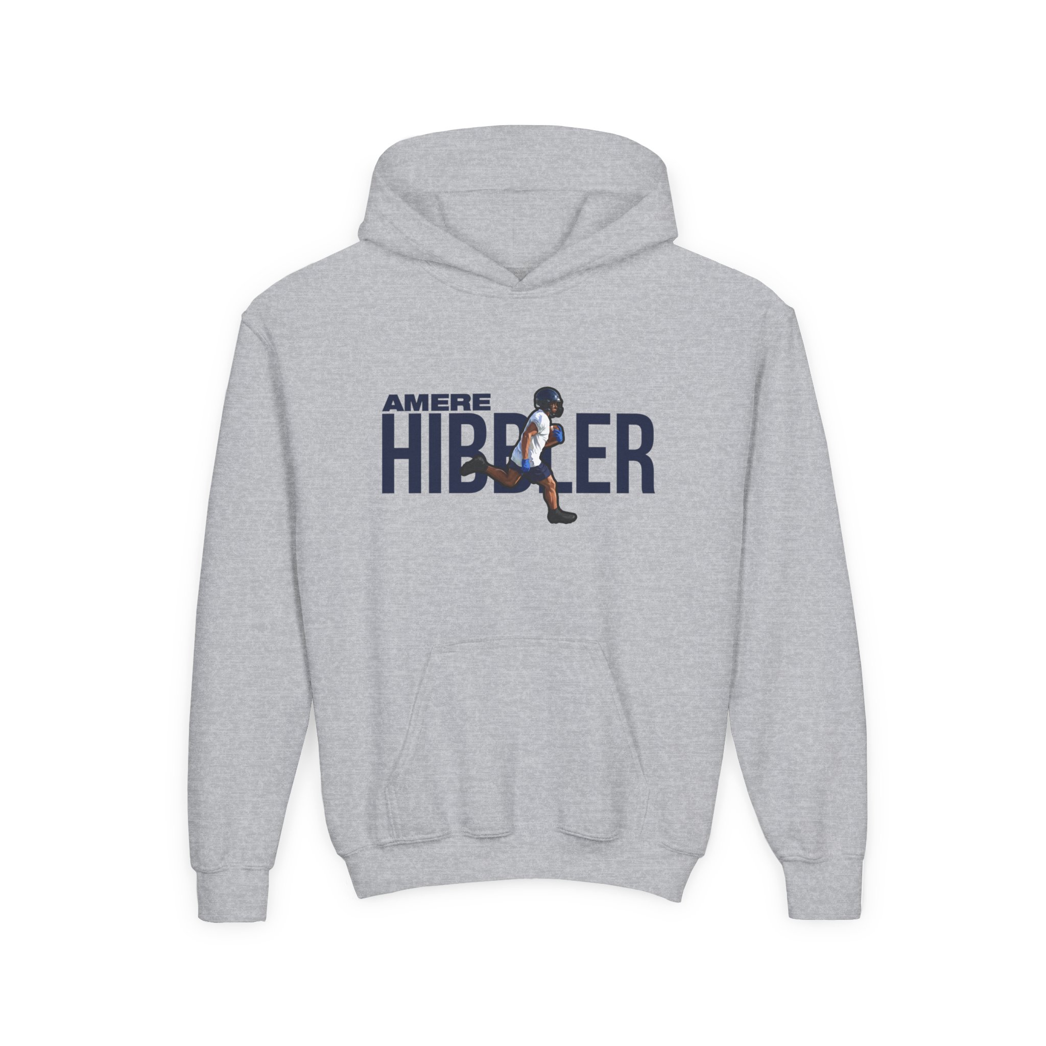 Youth Hoodie — character_player_name in Grey