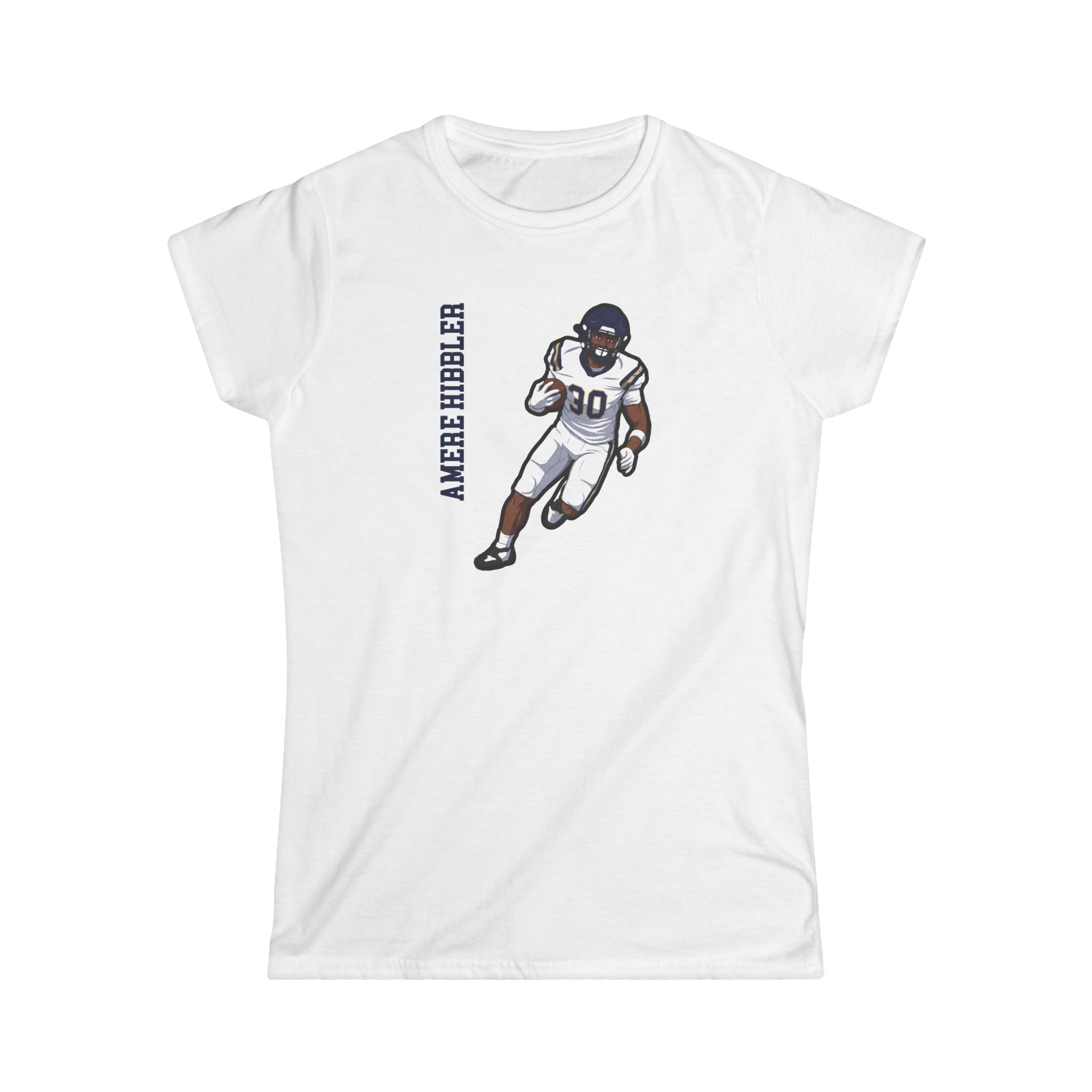 Women's Softstyle Tee — character_name_vertical in White
