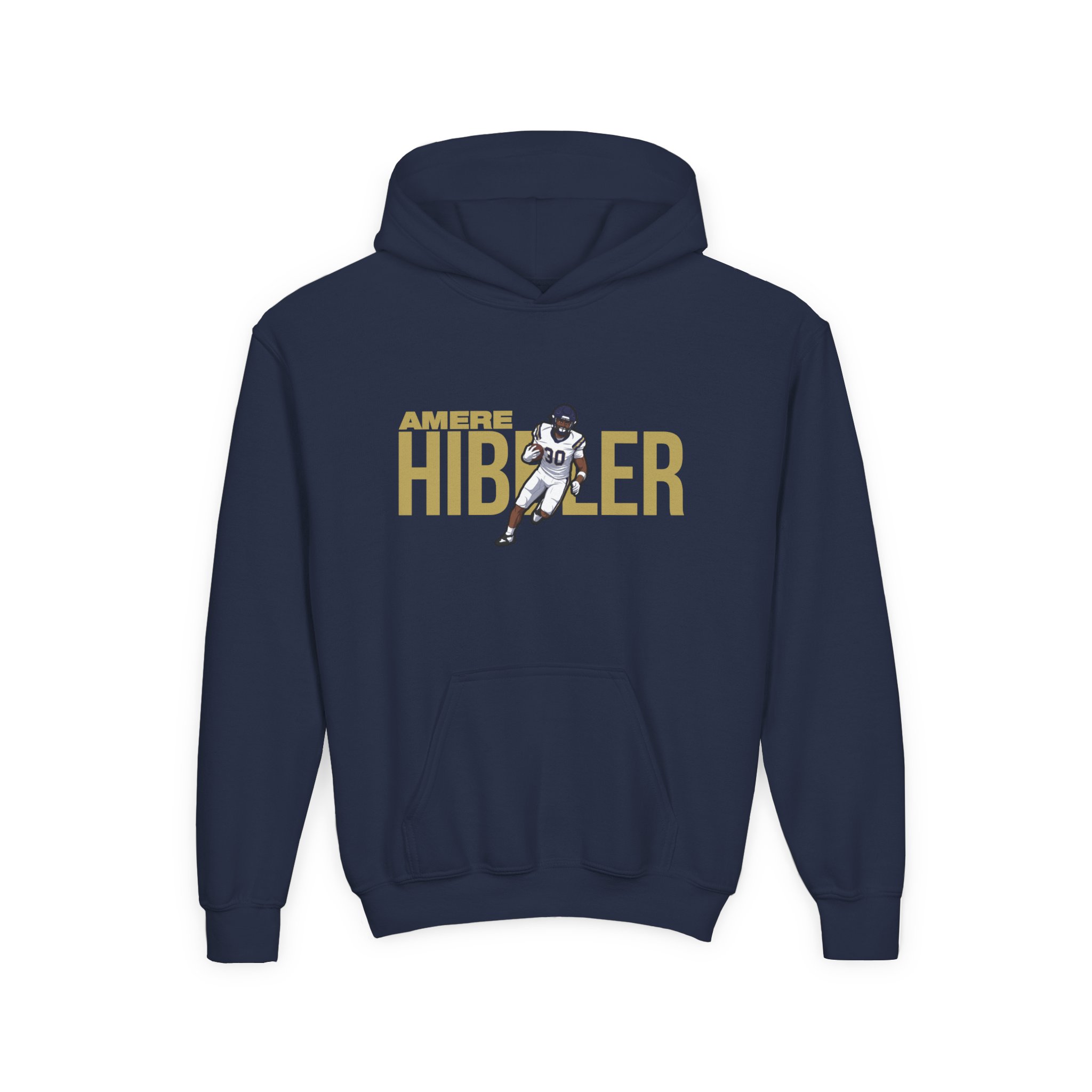 Youth Hoodie — character_player_name in Navy