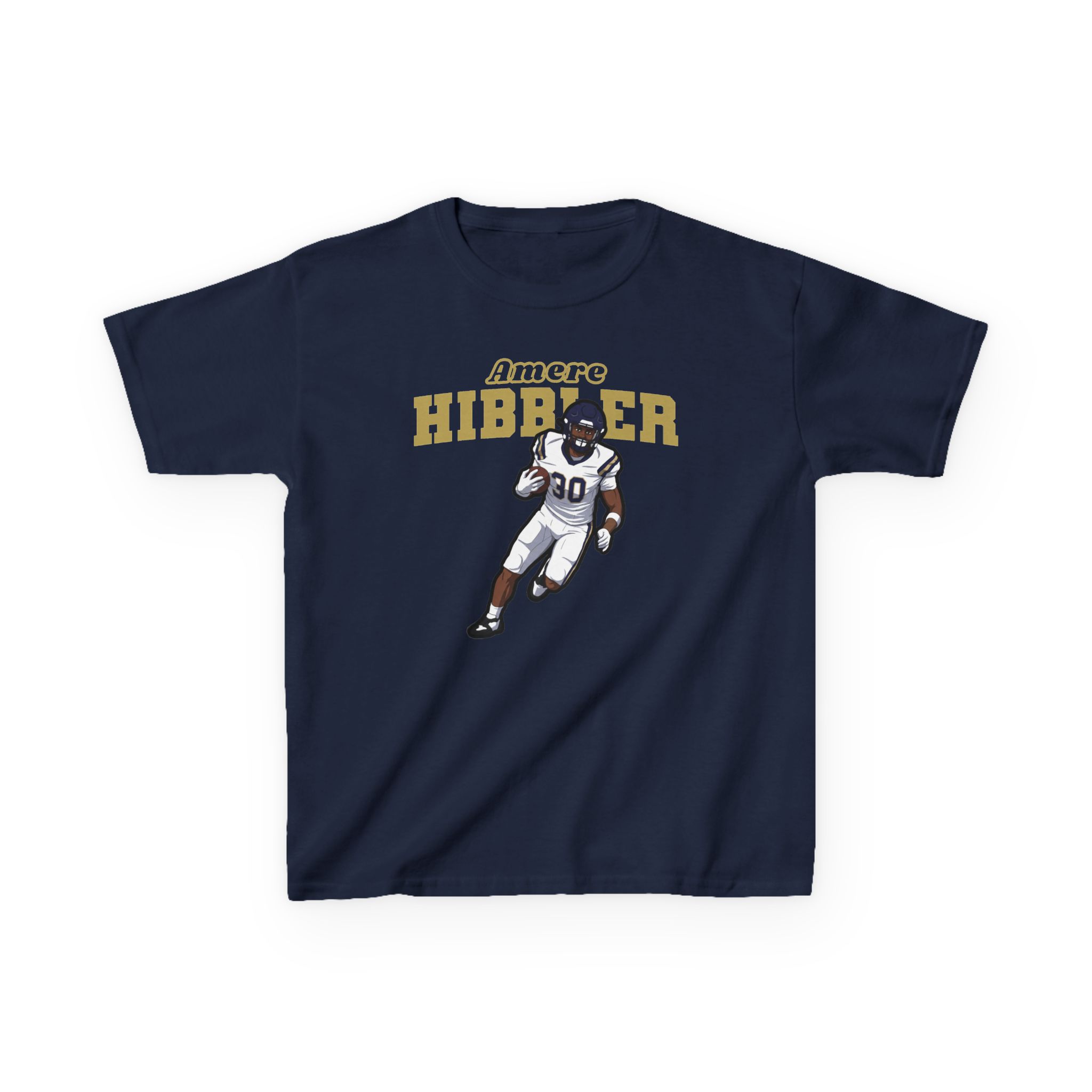 Youth Tee — character_name_arch in Navy